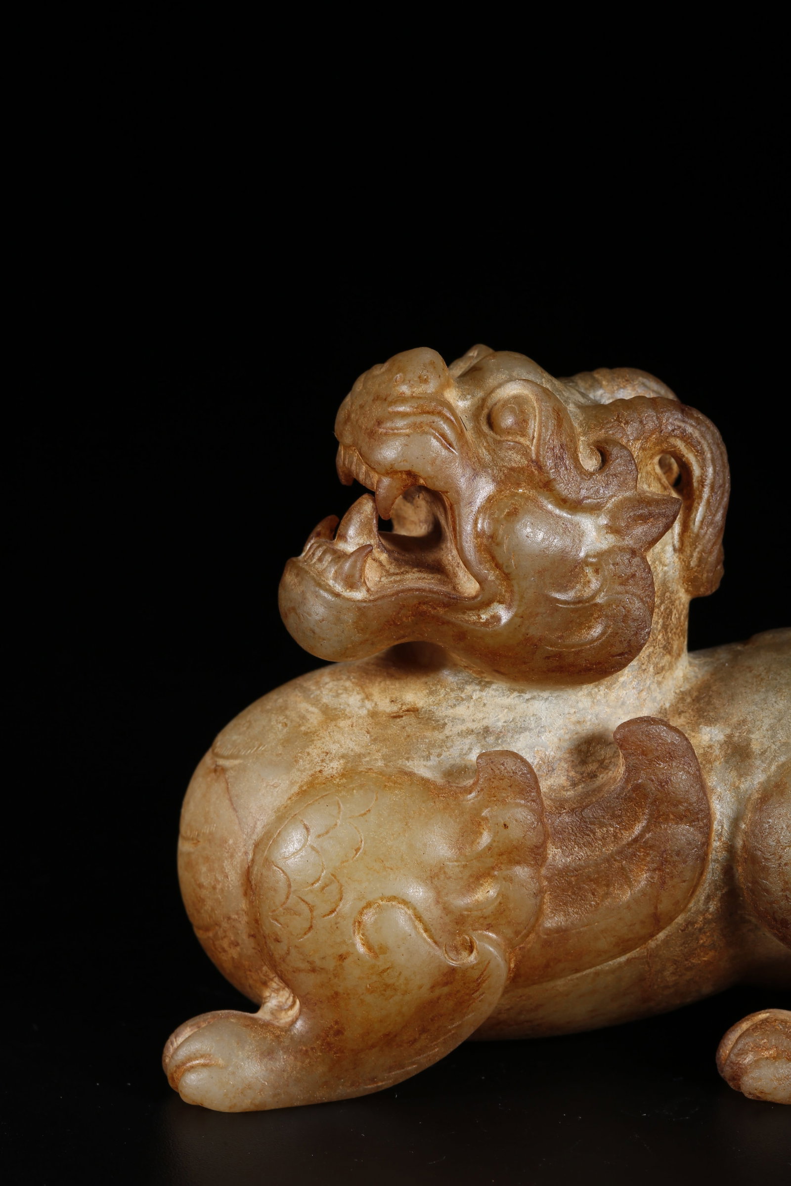 A HETIAN JADE PIG DRAGON - 2