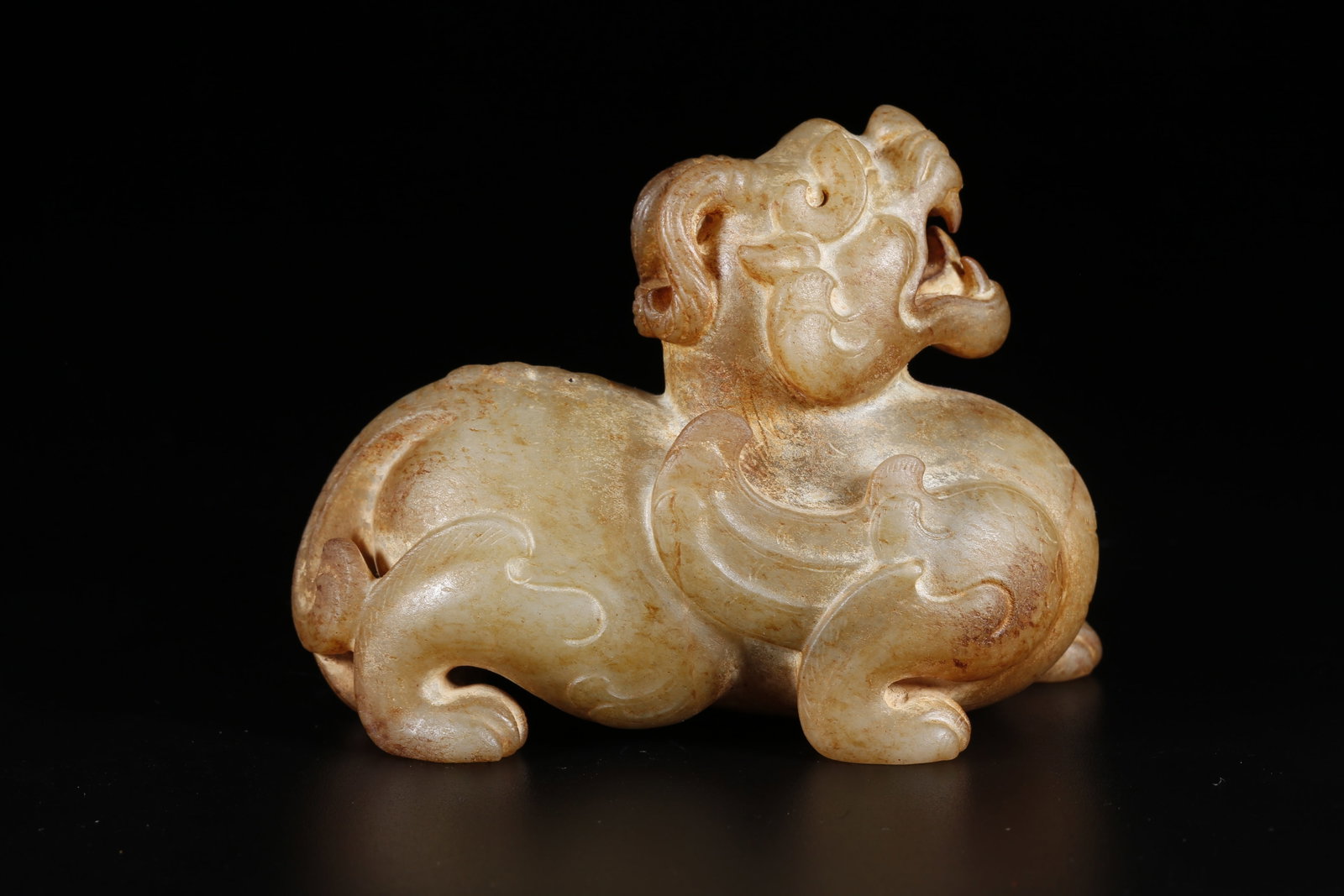 A HETIAN JADE PIG DRAGON - 5