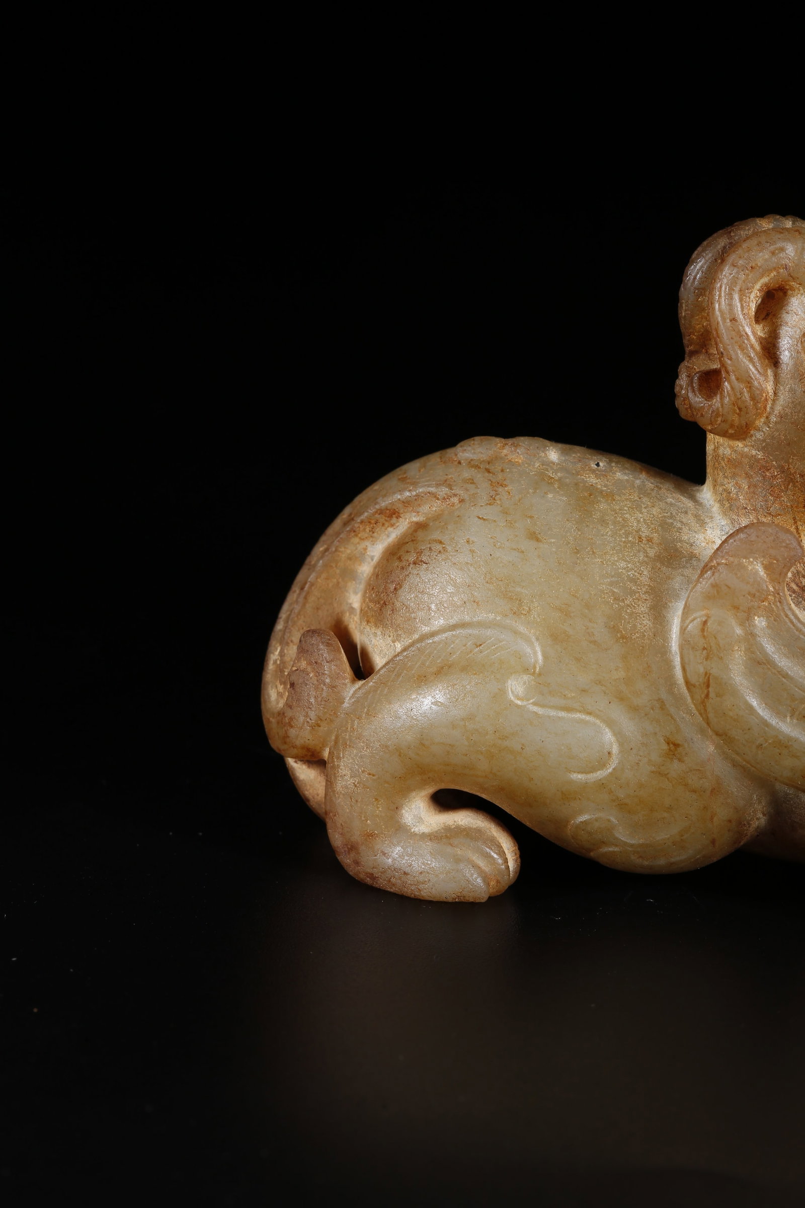 A HETIAN JADE PIG DRAGON - 6