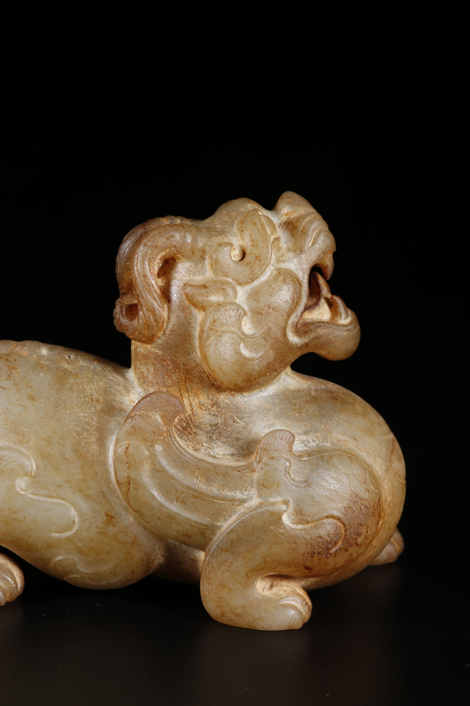 A HETIAN JADE PIG DRAGON - 7