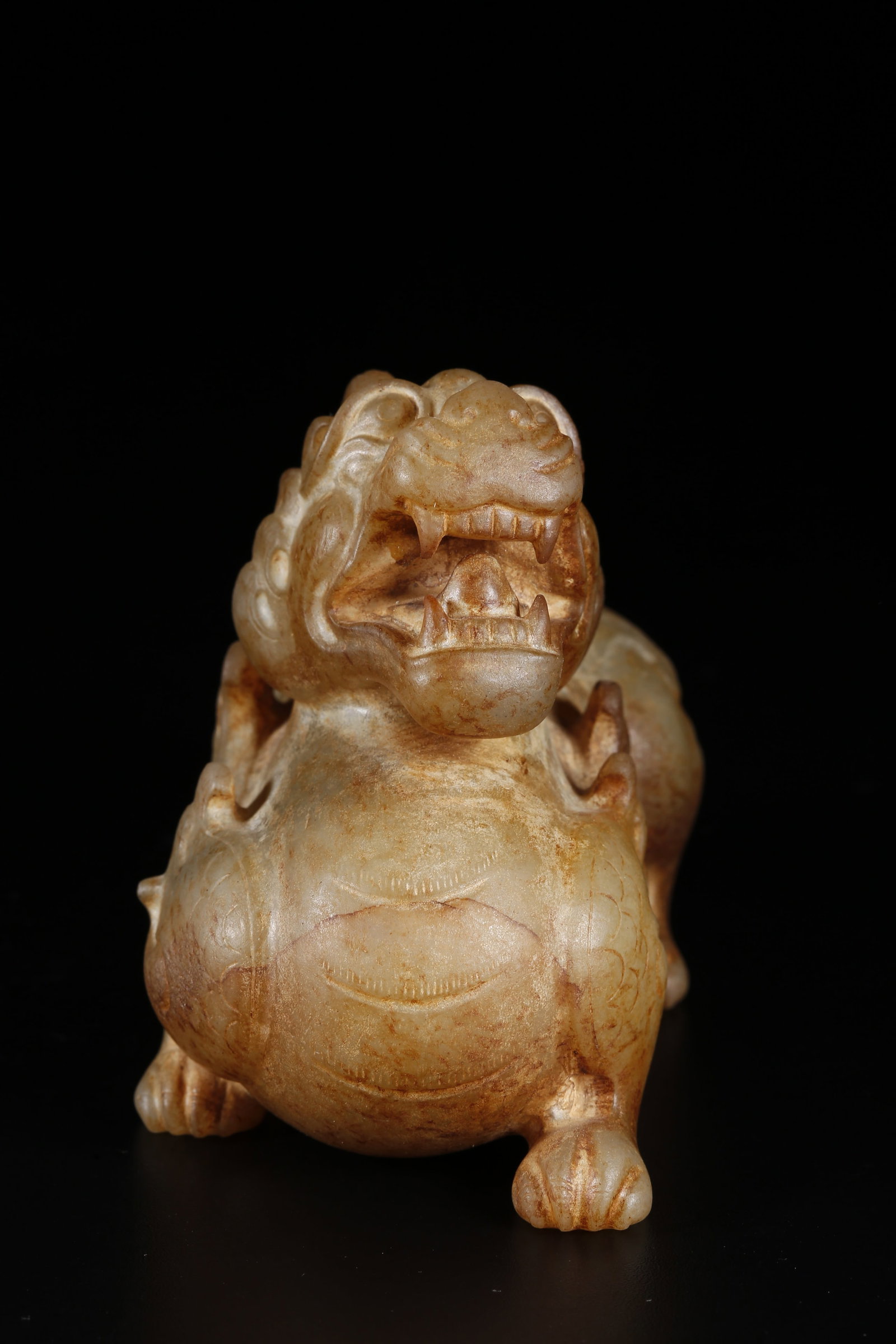 A HETIAN JADE PIG DRAGON - 8