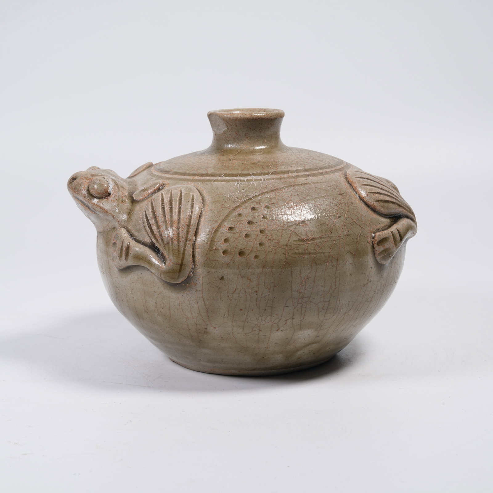 A YUEYAO BEAST-SHAPED JAR: Yueyao Beast-shaped Jar