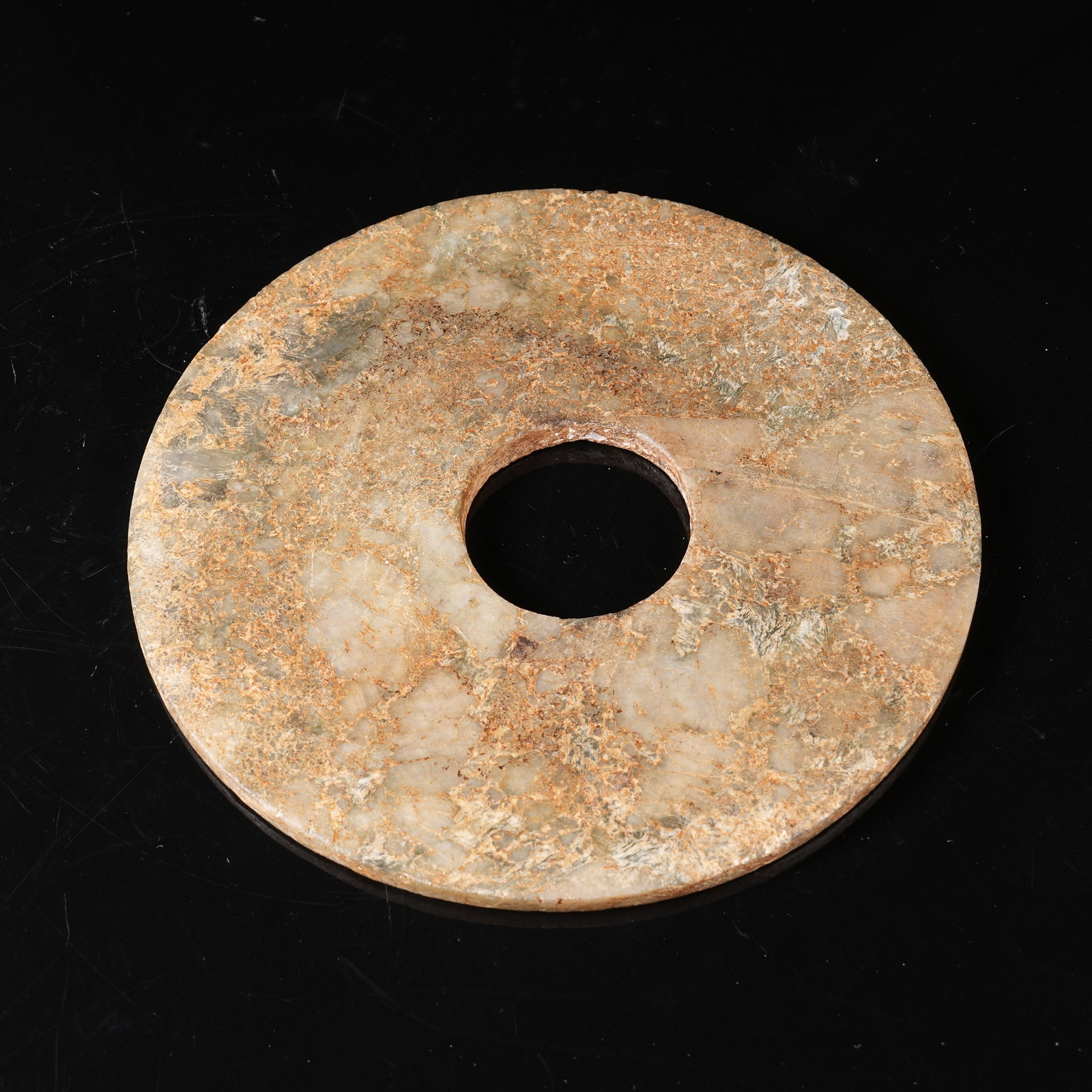 A ARCHAIC JADE BI DISC: Archaic Jade Bi Disc