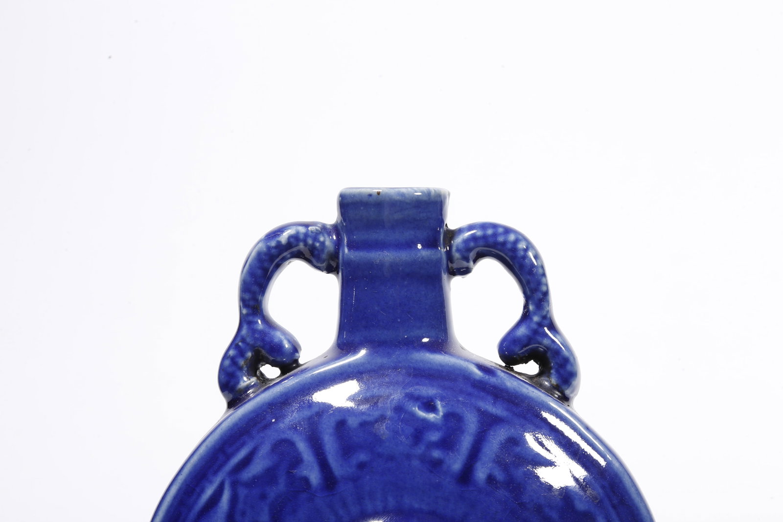 A BLUE GLAZE MOONFLASK - 2
