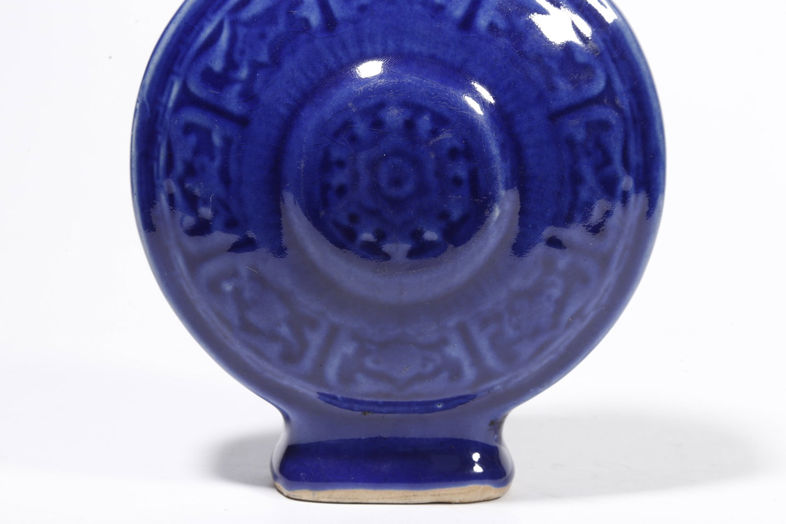 A BLUE GLAZE MOONFLASK - 3