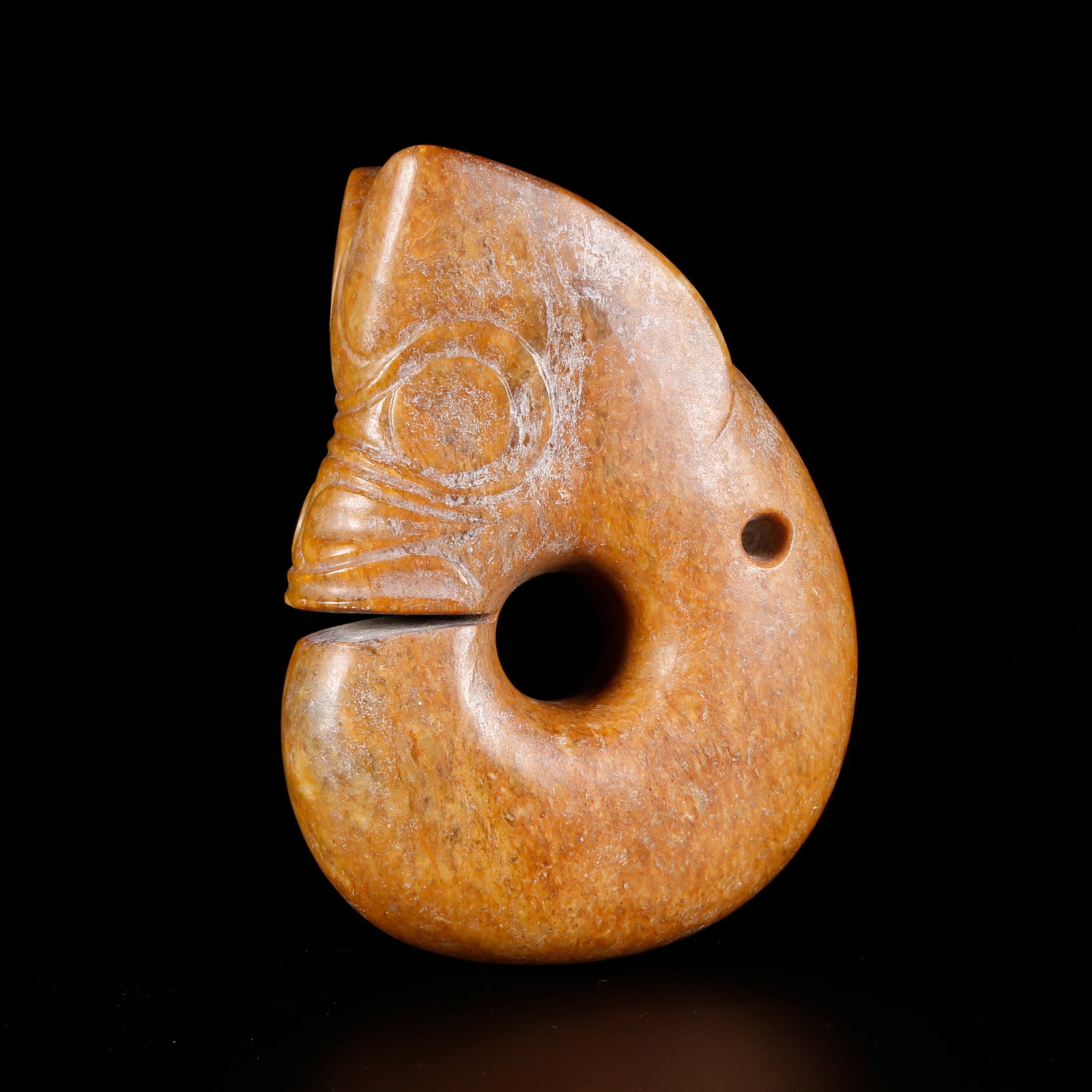 A ANCIENT JADE PIG DRAGON: Ancient Jade Pig Dragon