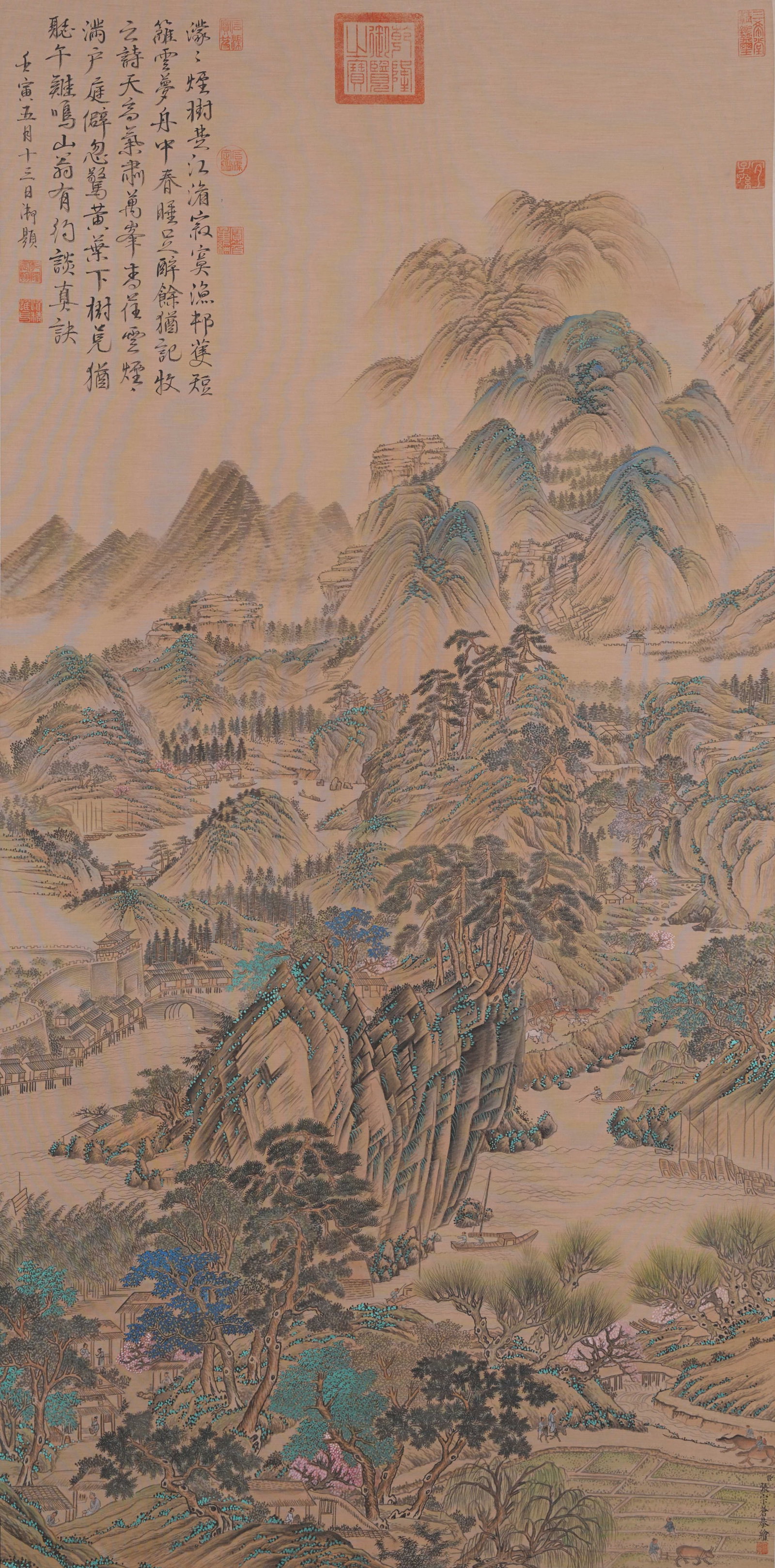 A LANDSCAPE PAINTING ON SILK BY ZHANG ZONGCANG.張宗蒼 (1 of 15)