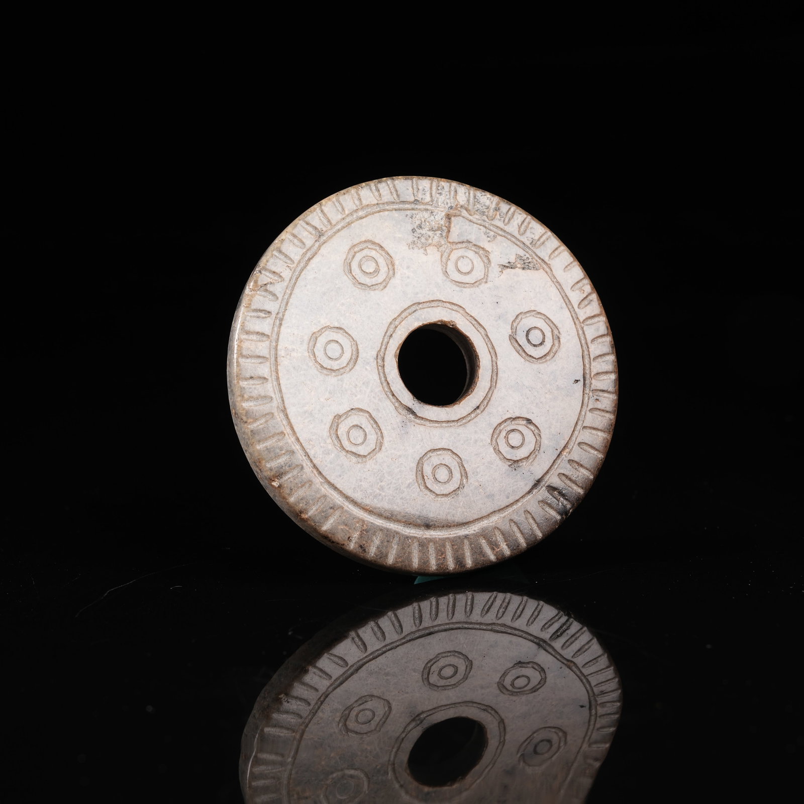 A ARCHAIC JADE BI DISC: Archaic Jade Bi Disc