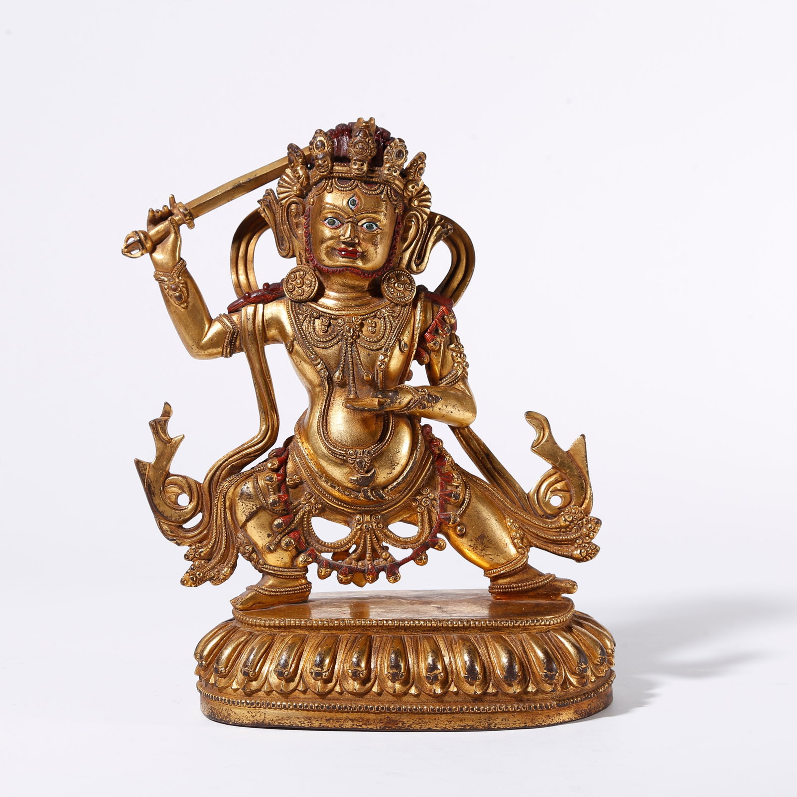 A GILT BRONZE STATUE OF ACALA: Gilt Bronze Statue of Acala
