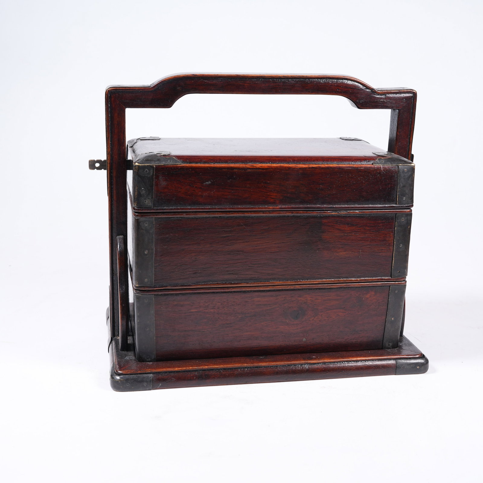 A HUANGHUALI WOOD HANDLED BOX (1 of 7)