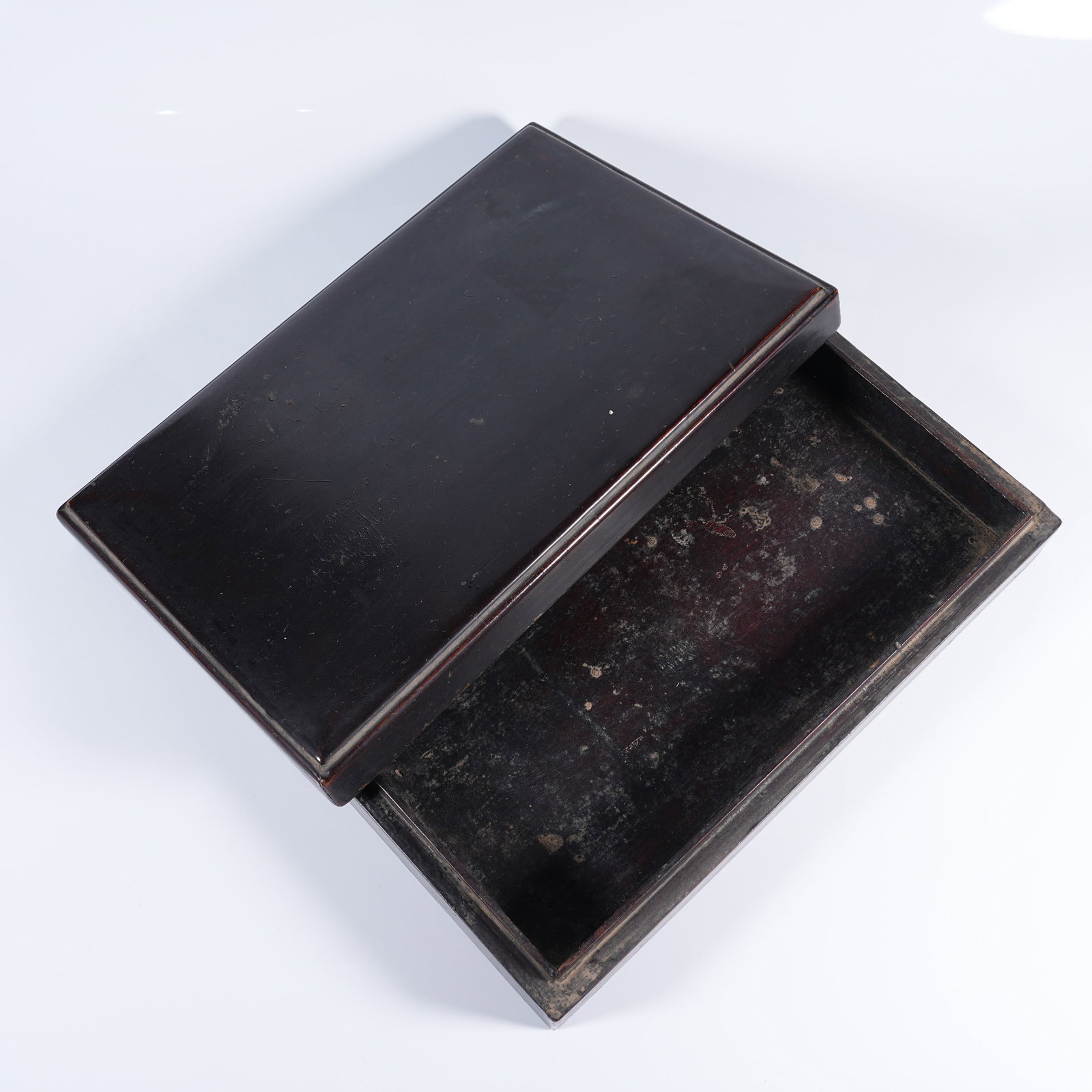 A ZITAN WOOD INK SLAB BOX: Zitan Wood Ink Slab Box