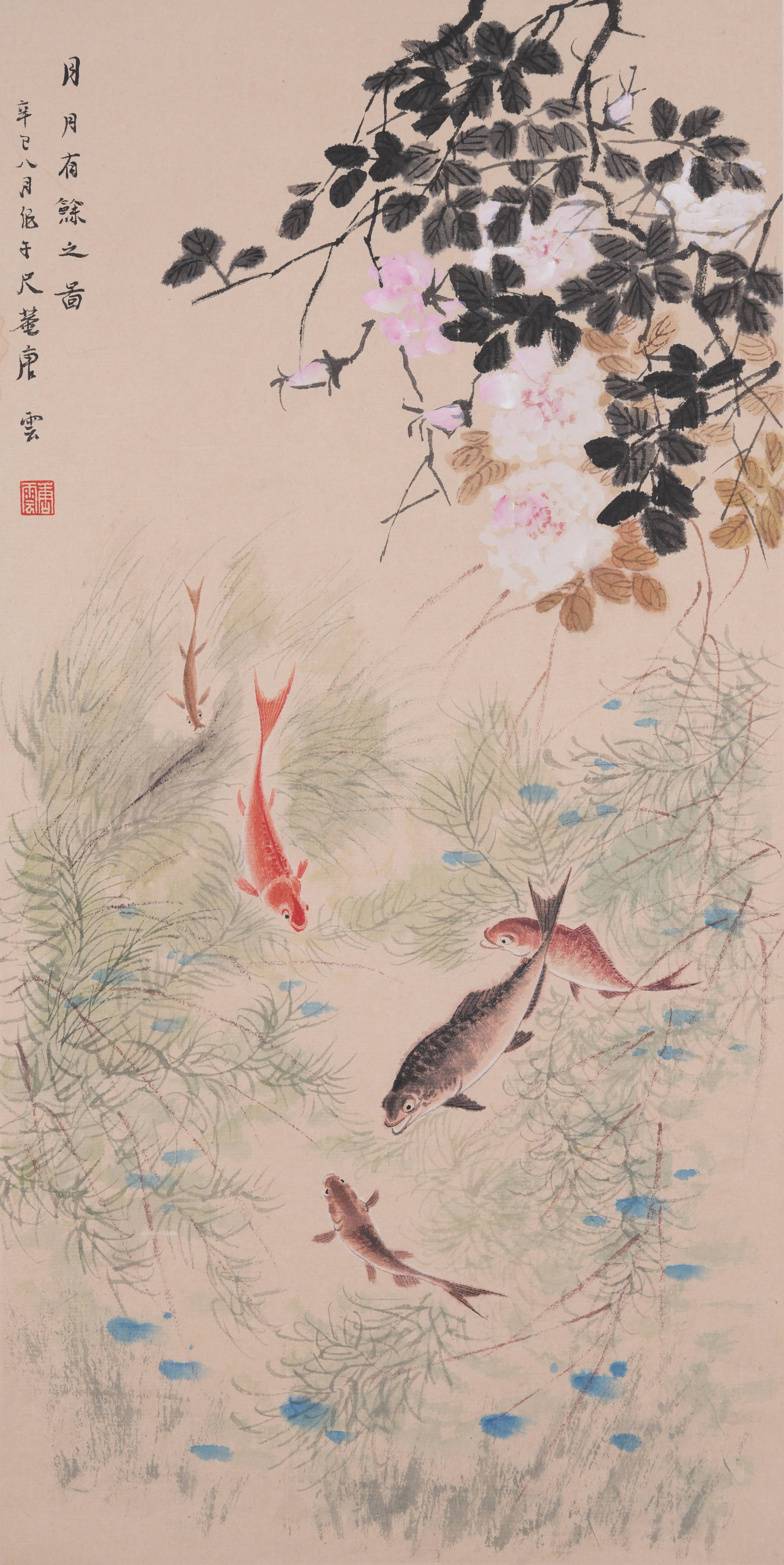 A PAINTING OF ABUNDANCE YEAR AFTER YEAR ON PAPER BY TANG YUN.唐雲 (1 of 9)