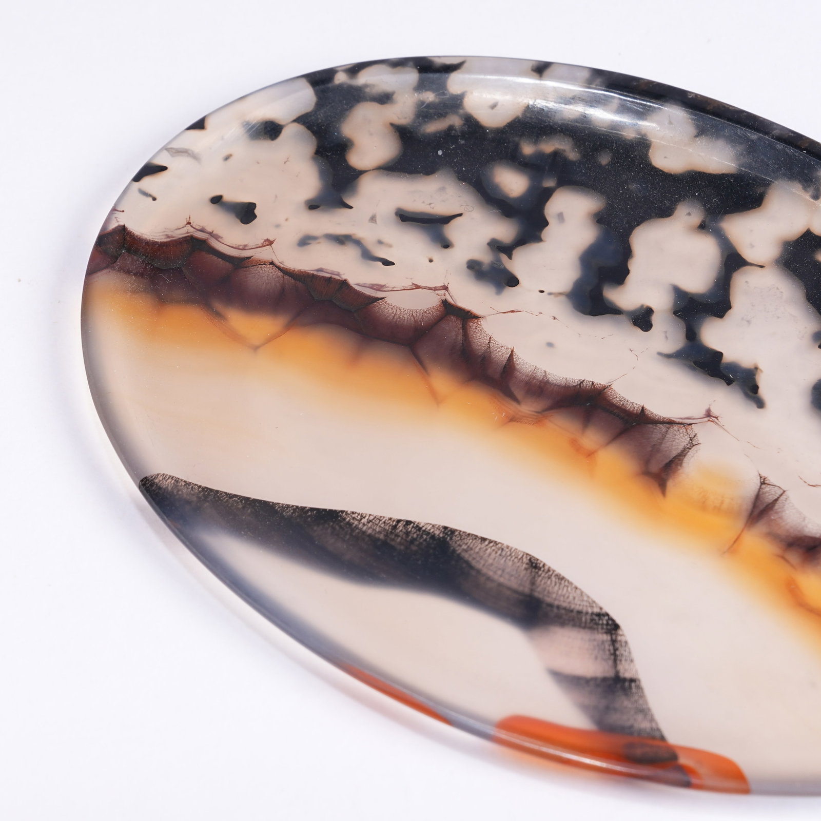 A AGATE SNUFF DISH - 2
