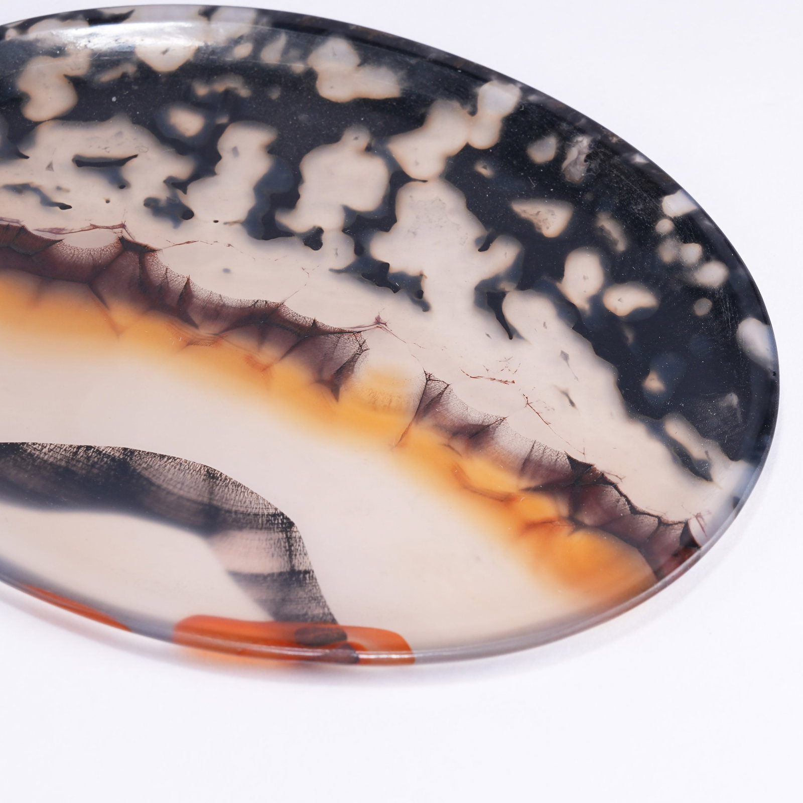 A AGATE SNUFF DISH - 3