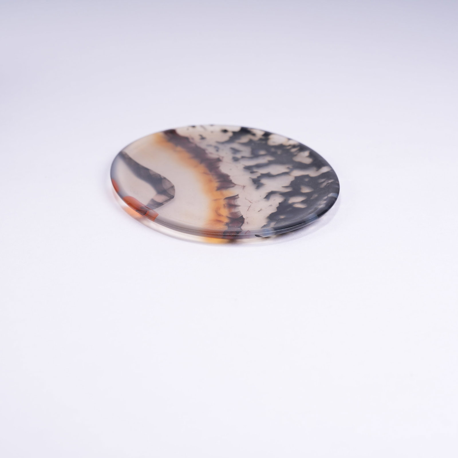 A AGATE SNUFF DISH - 5