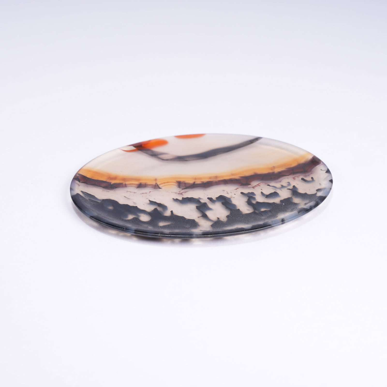 A AGATE SNUFF DISH - 6
