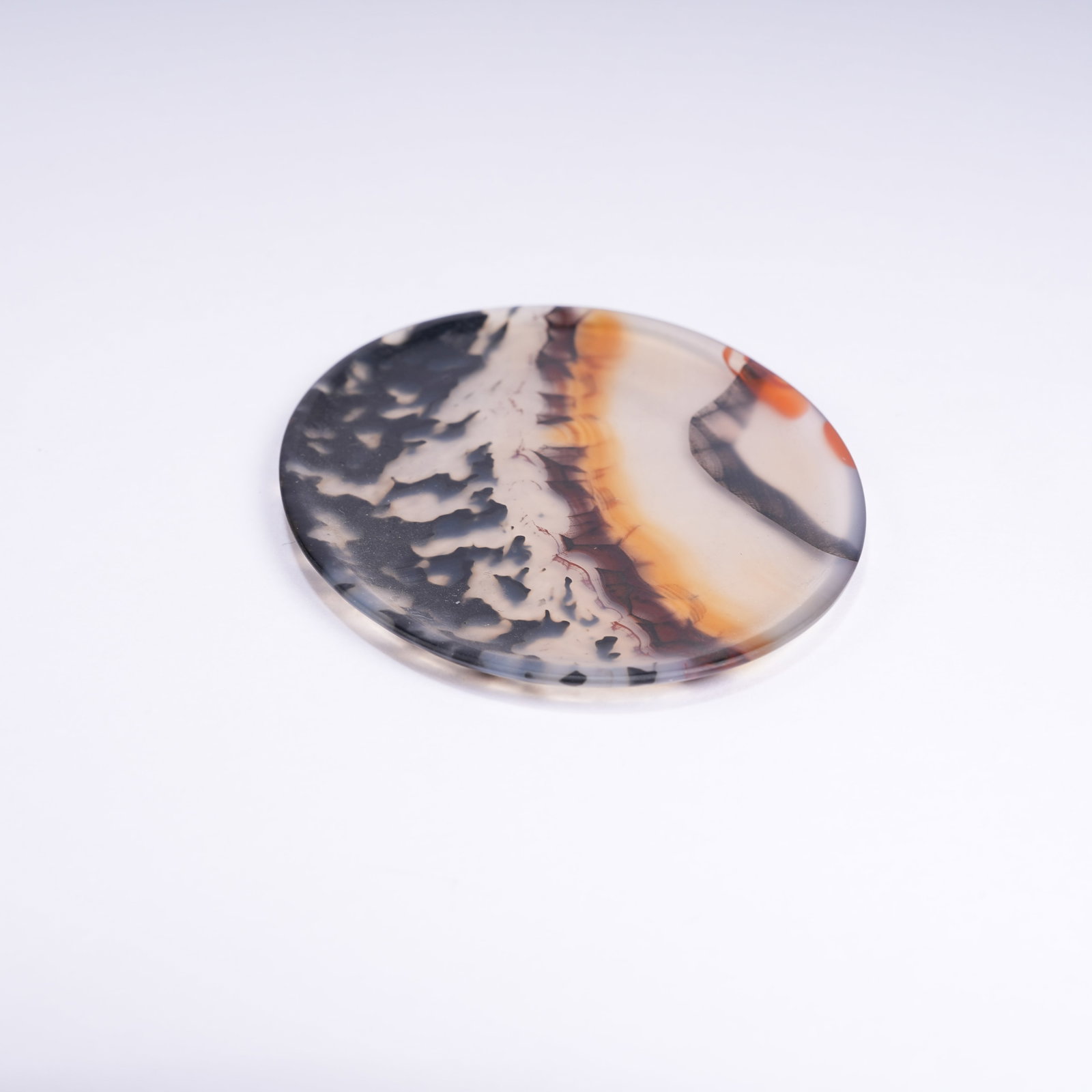 A AGATE SNUFF DISH - 7