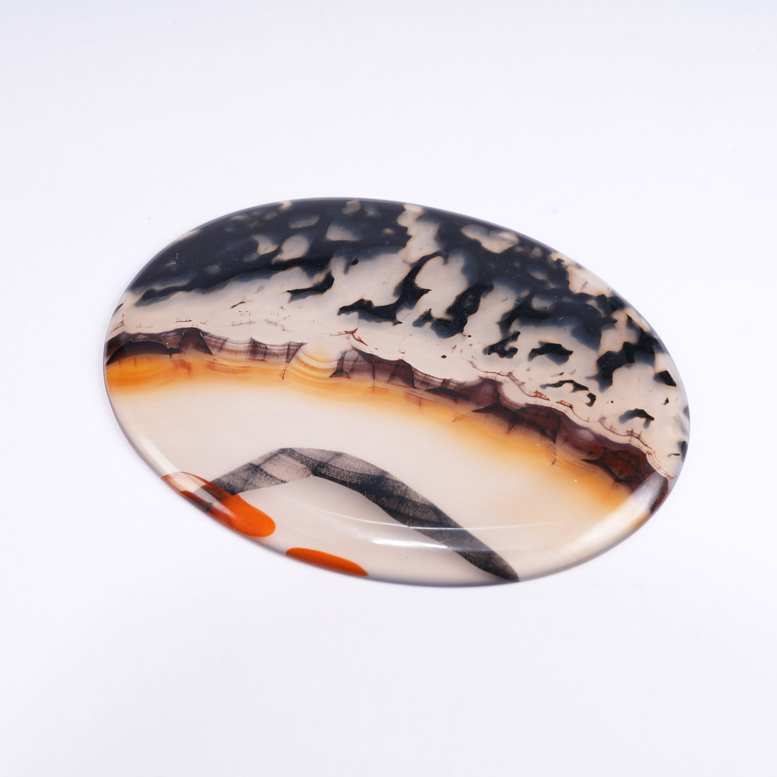 A AGATE SNUFF DISH - 9