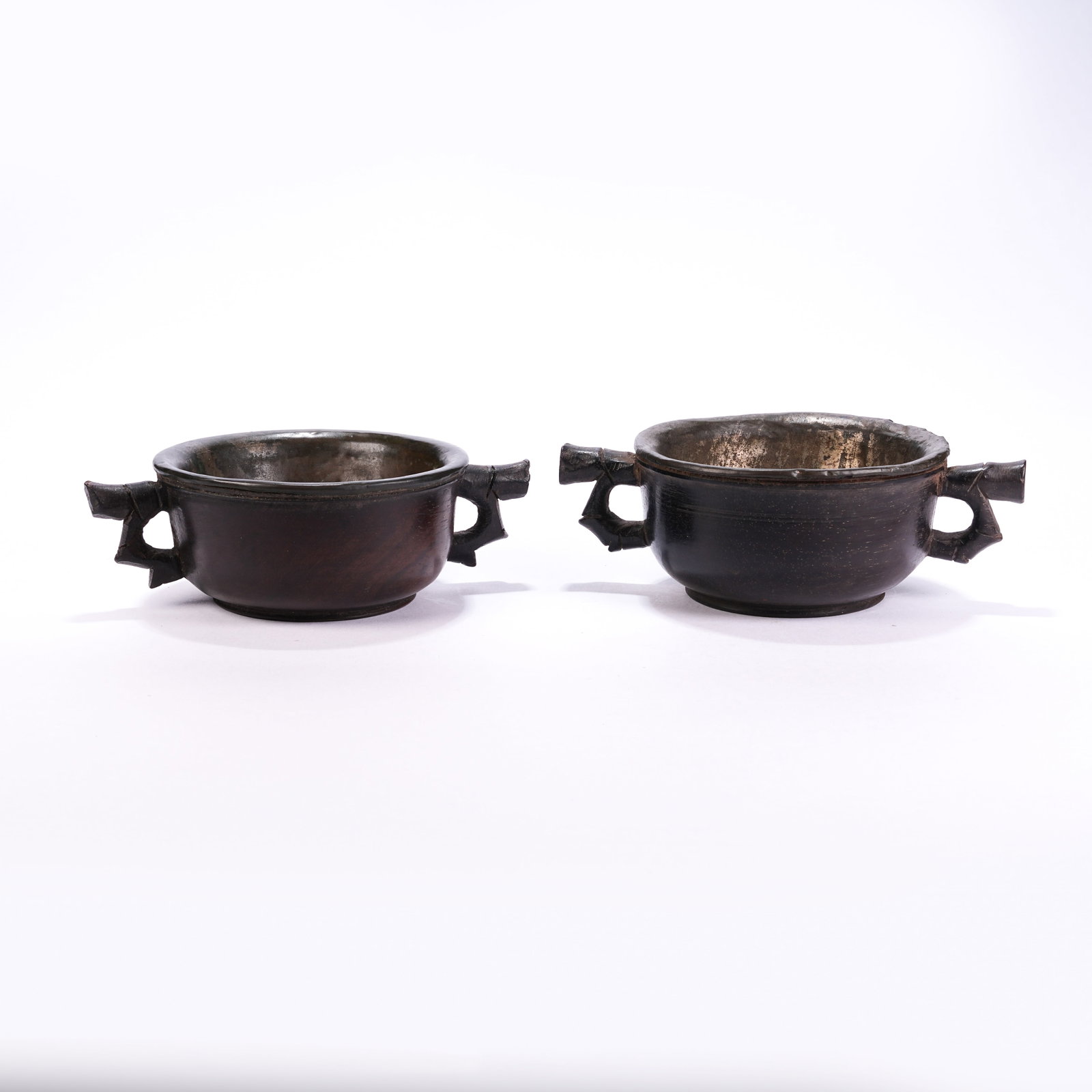 A SET OF RED SANDALWOOD BAMBOO JOINT EAR CUPS (1 of 10)