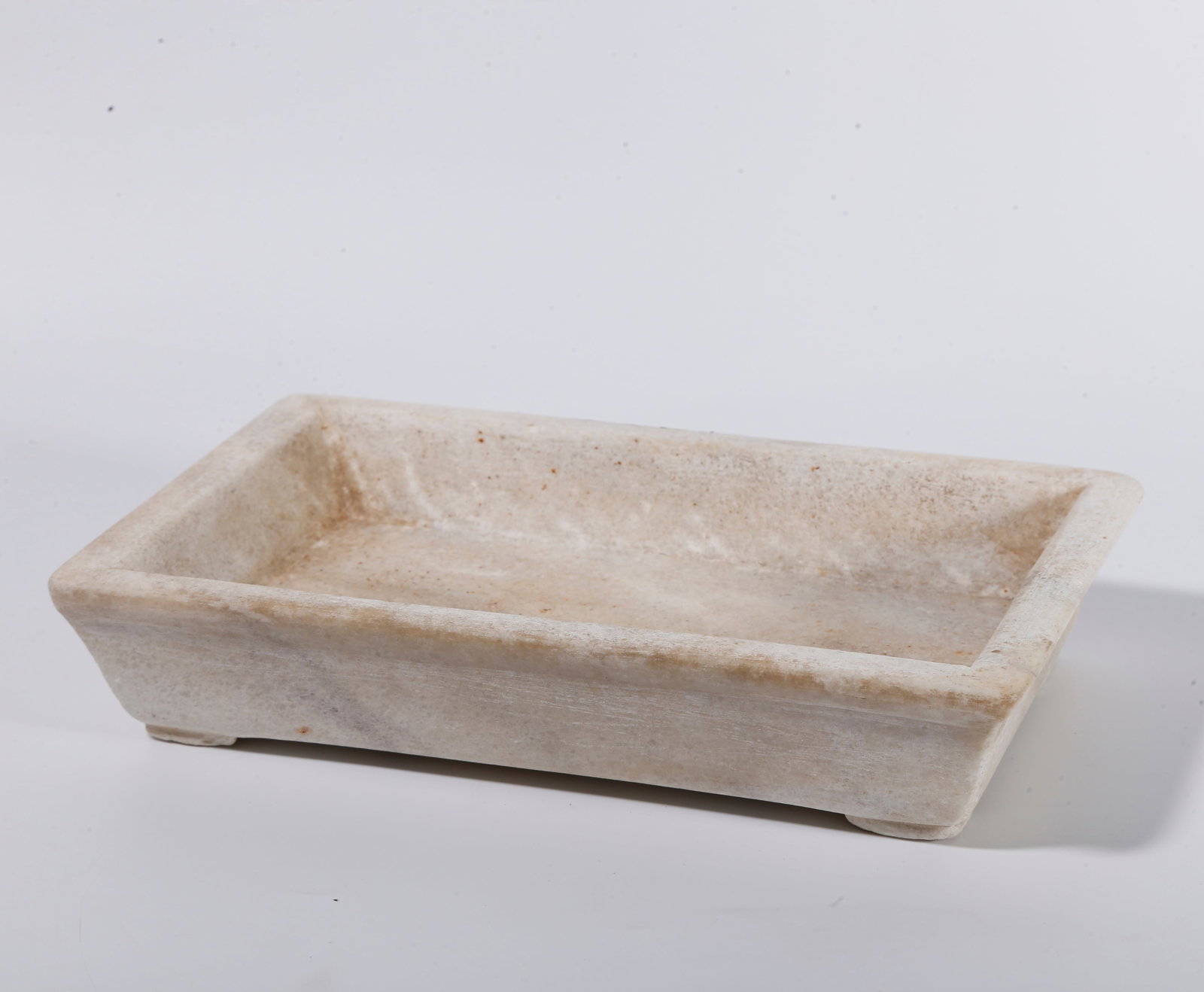 A NARCISSUS BASIN OF WHITE MARBLE: Narcissus Basin of White Marble