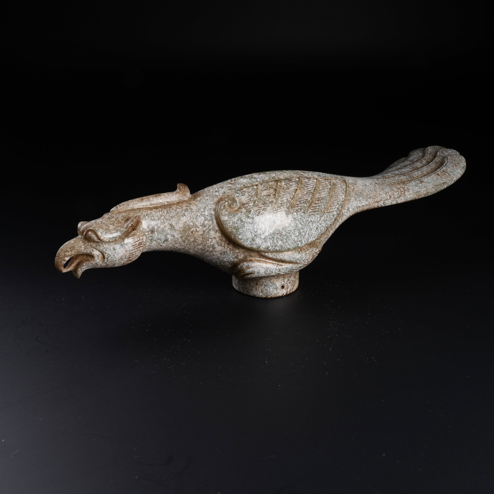 A ANCIENT JADE PHOENIX STAFF HEAD (1 of 7)