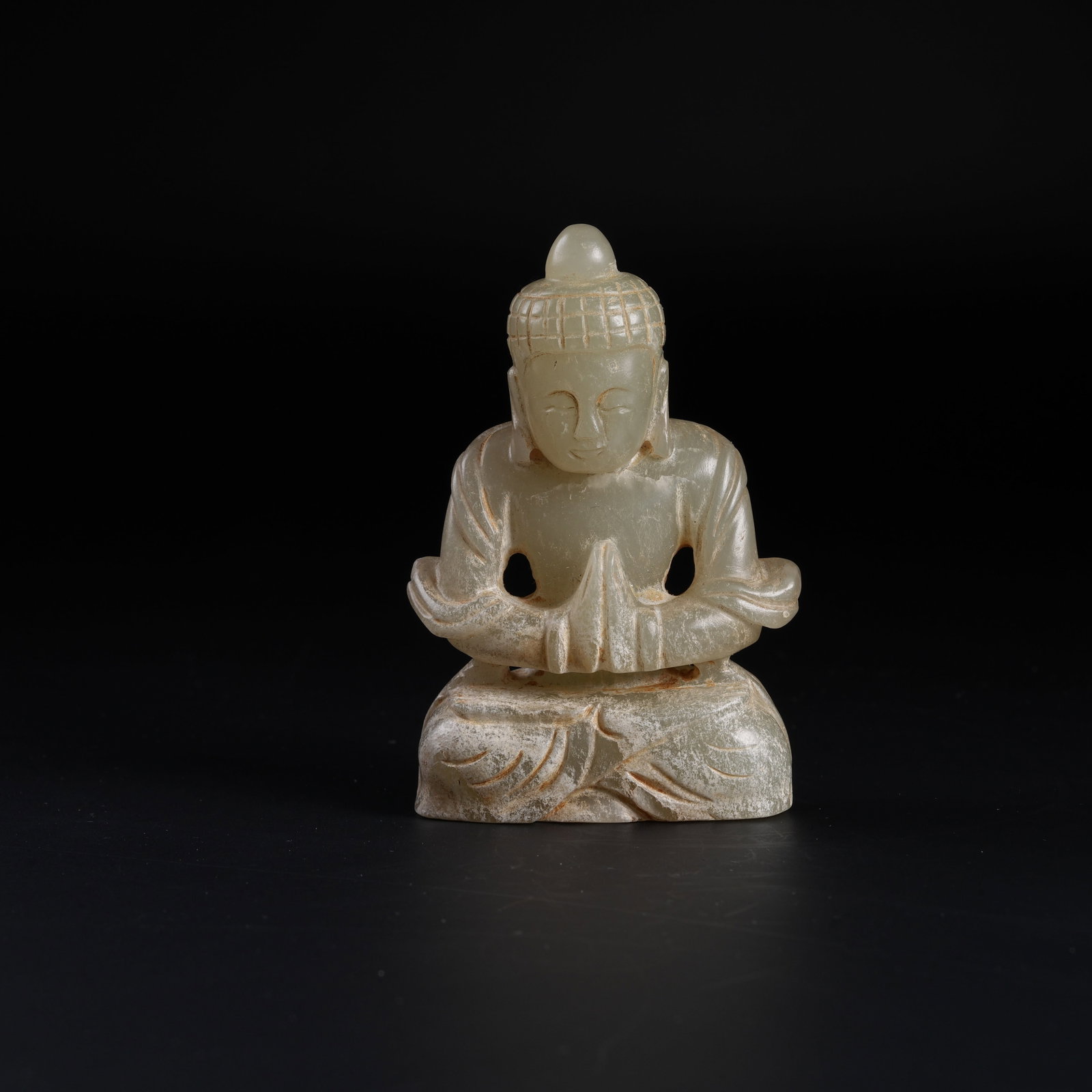 A HETIAN JADE BUDDHA ORNAMENT (1 of 8)