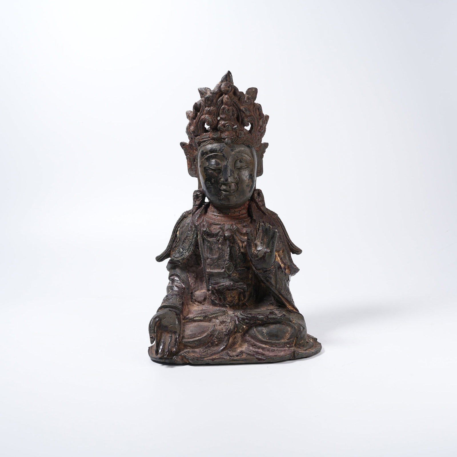 A BRONZE BODHISATTVA STATUE (1 of 8)