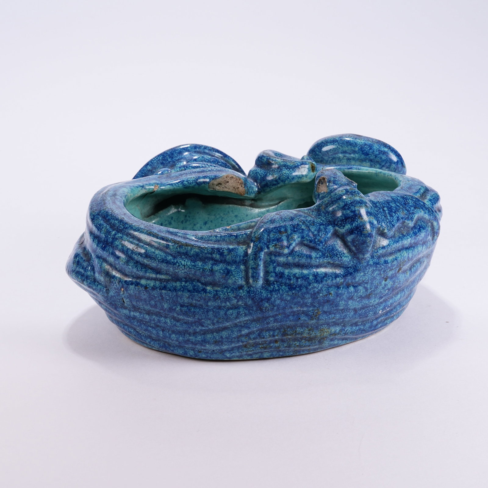 A FLAMBE GLAZE FORTUNE PATTERN WATER WASHER (1 of 9)
