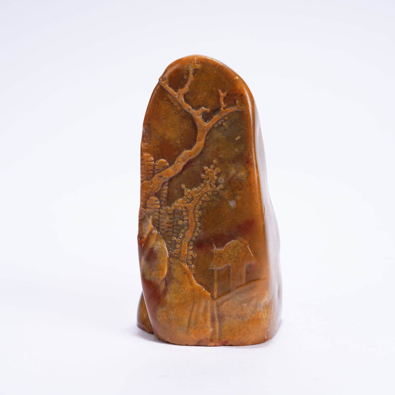 A SHOUSHAN STONE SEAL WITH FIGURE PATTERN: Shoushan Stone Seal with Figure Pattern