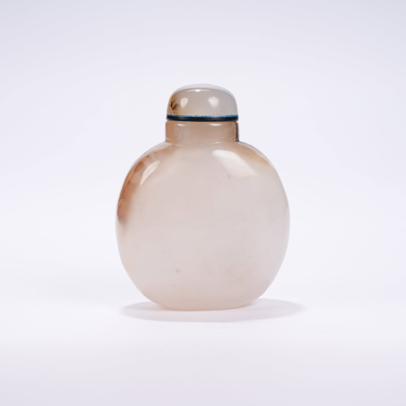 A AGATE DOUBLE FISH PATTERN SNUFF BOTTLE - 4