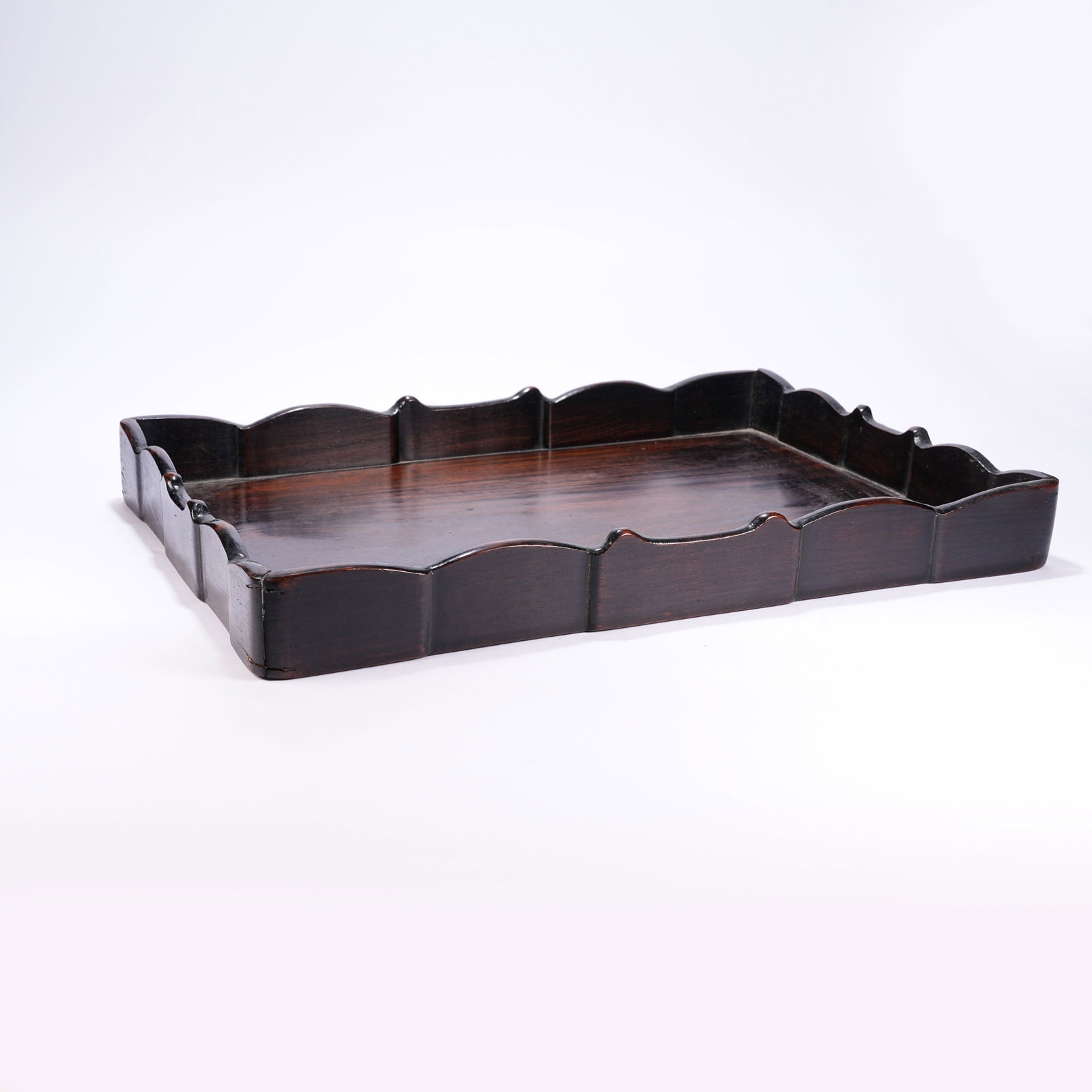 A RED SANDALWOOD LITERARY TRAY (1 of 9)