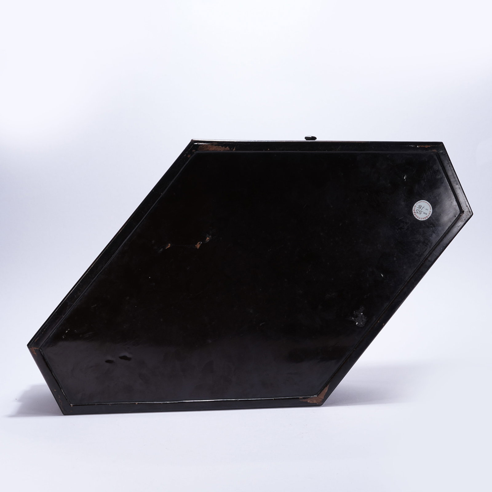 A LACQUERED ANGULAR BOX - 13