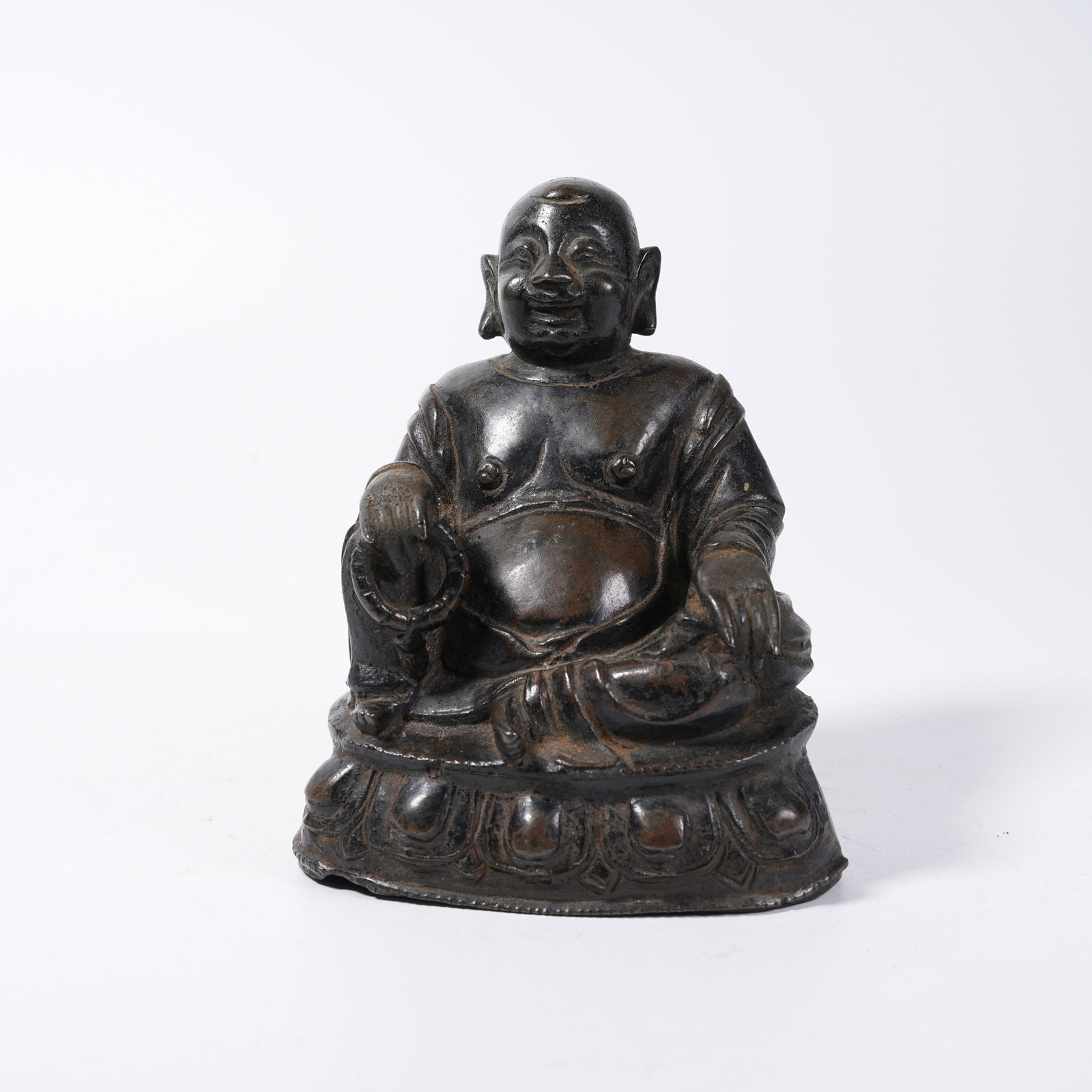A BRONZE SEATED STATUE OF MAITREYA (1 of 8)