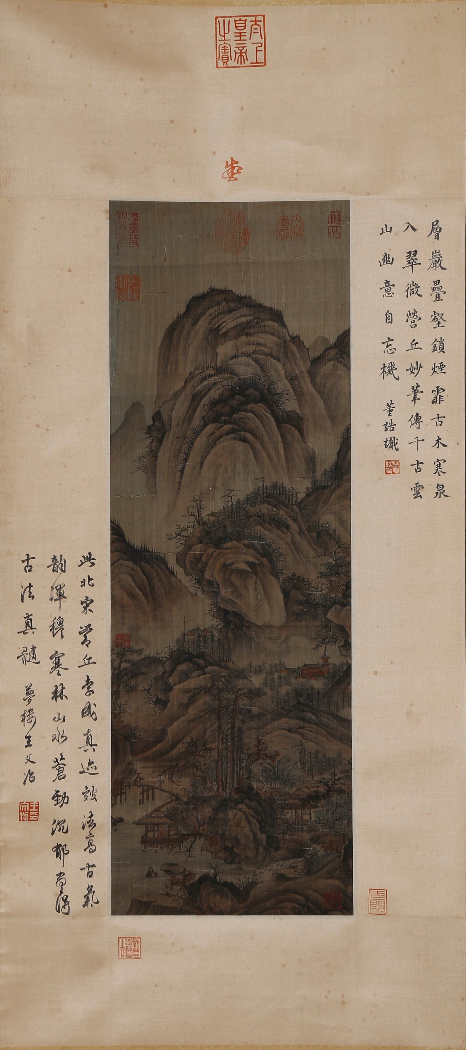 A LANDSCAPE PAINTING ON SILK BY LI CHENG.李成: Landscape Painting on Silk by Li Cheng.李成