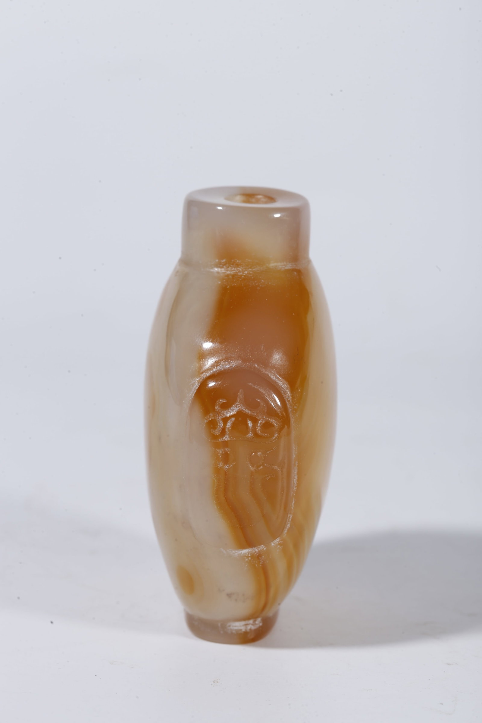 A AGATE SNUFF BOTTLE - 4