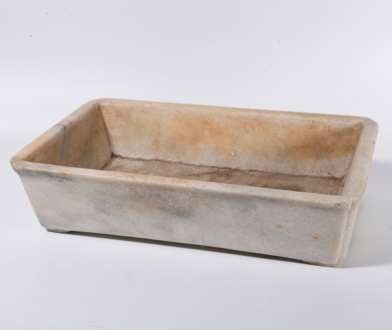 A NARCISSUS BASIN OF WHITE MARBLE: Narcissus Basin of White Marble