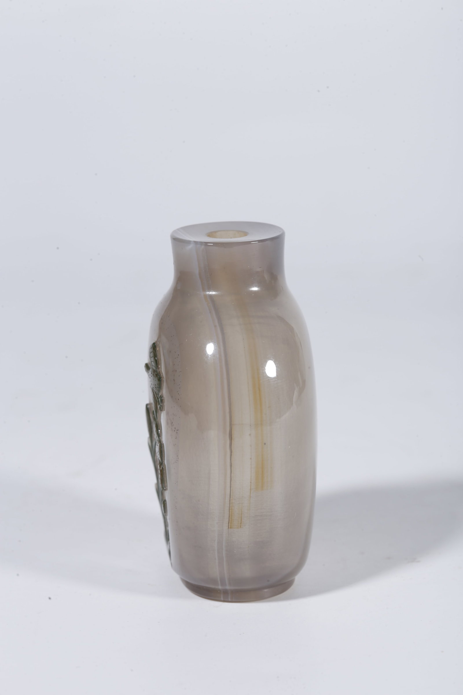A AGATE SNUFF BOTTLE - 2