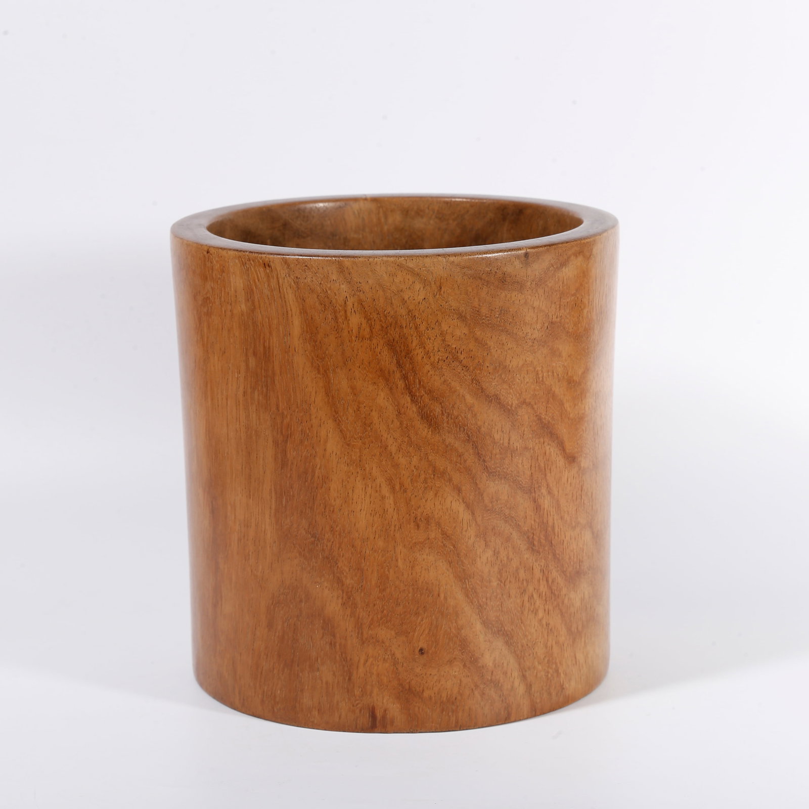 A HUANGHUALI WOOD BRUSH POT: Huanghuali Wood Brush Pot