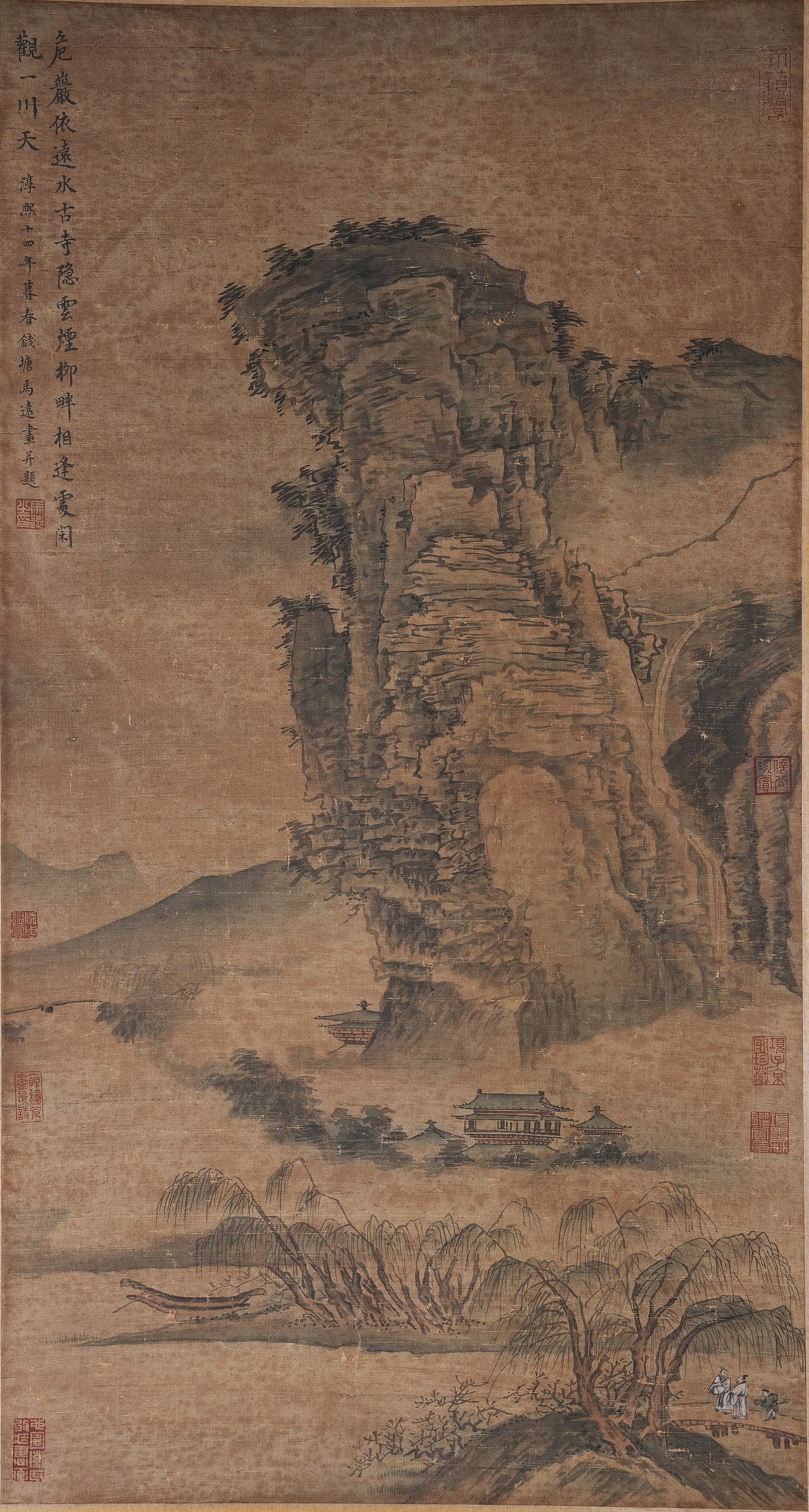 A NARRATIVE FIGURE PAINTING ON SILK BY MA YUAN.馬遠: Narrative Figure Painting on Silk by Ma Yuan.馬遠