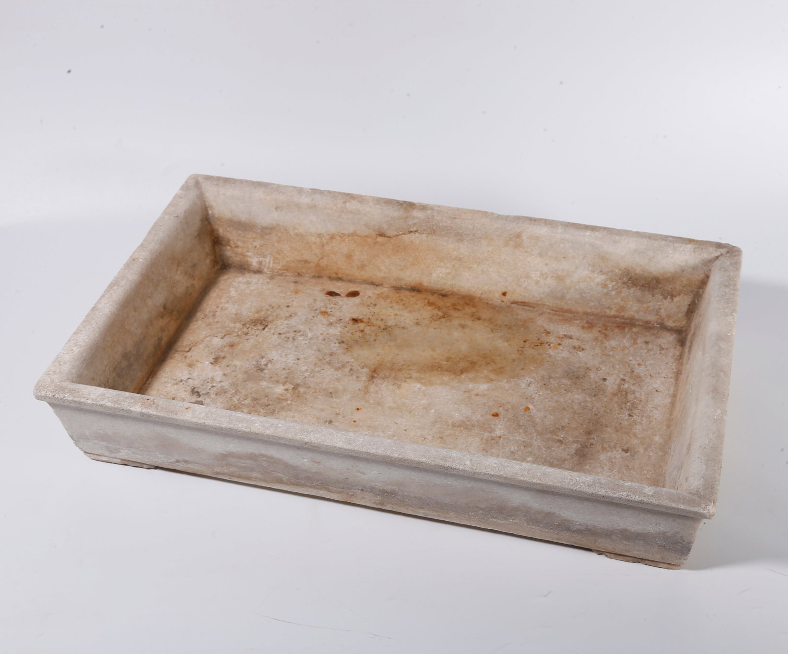 A NARCISSUS BASIN OF WHITE MARBLE: Narcissus Basin of White Marble