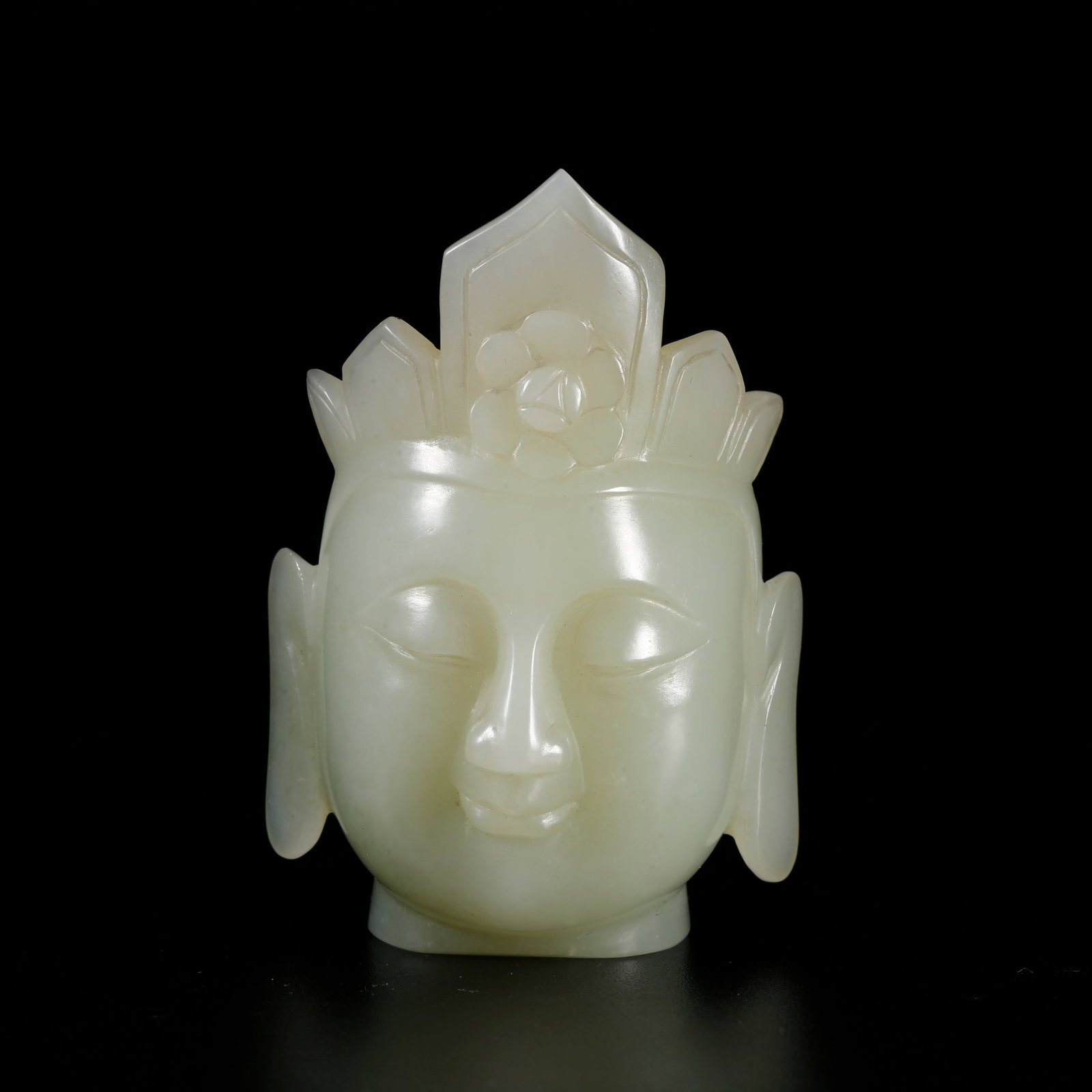 A HETIAN JADE BUDDHA HEAD (1 of 9)