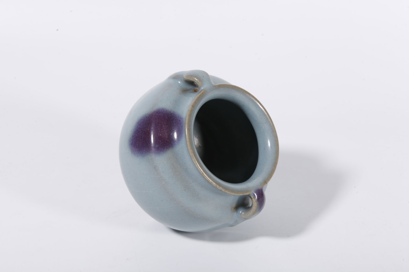 A JUN KILN DOUBLE-LOOP JAR - 8