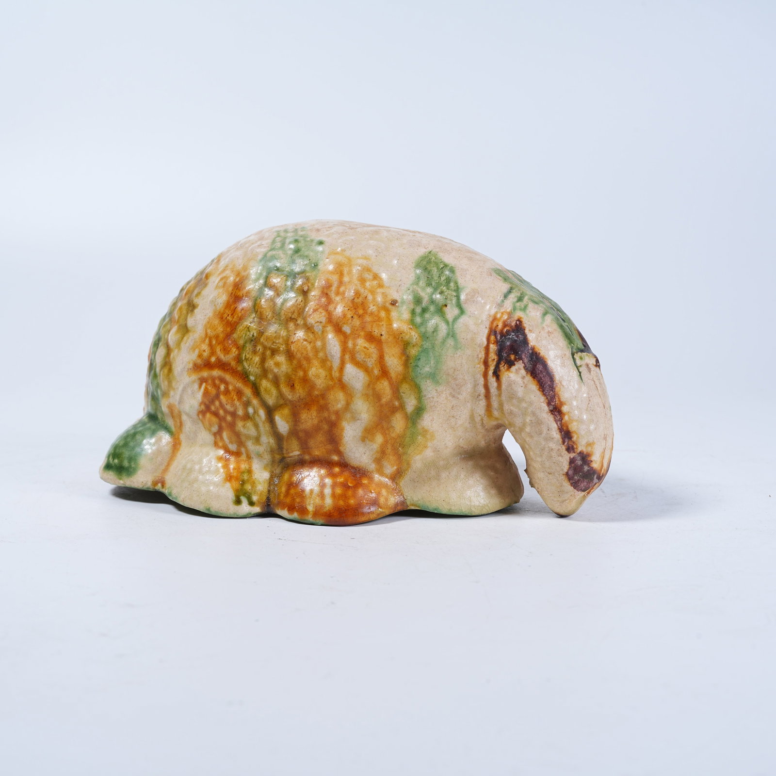 A PLAIN SANCAI FLOWER-MOUTH WASHER (1 of 8)