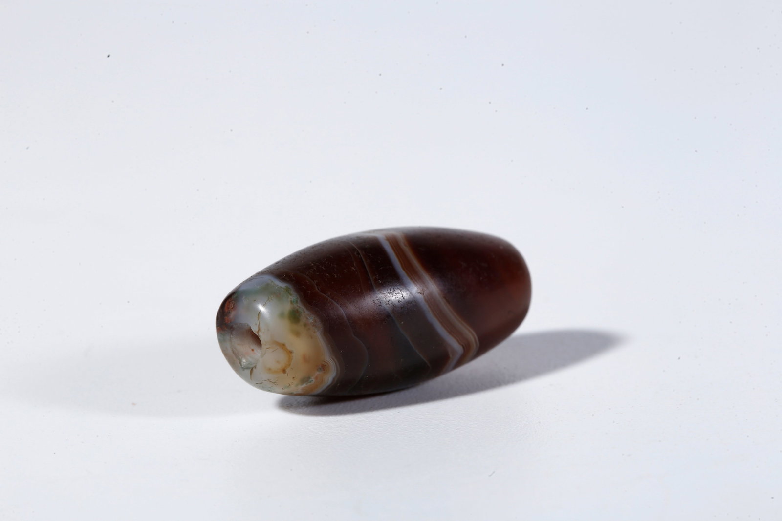 A THREAD-WRAPPED AGATE DZI BEAD - 7