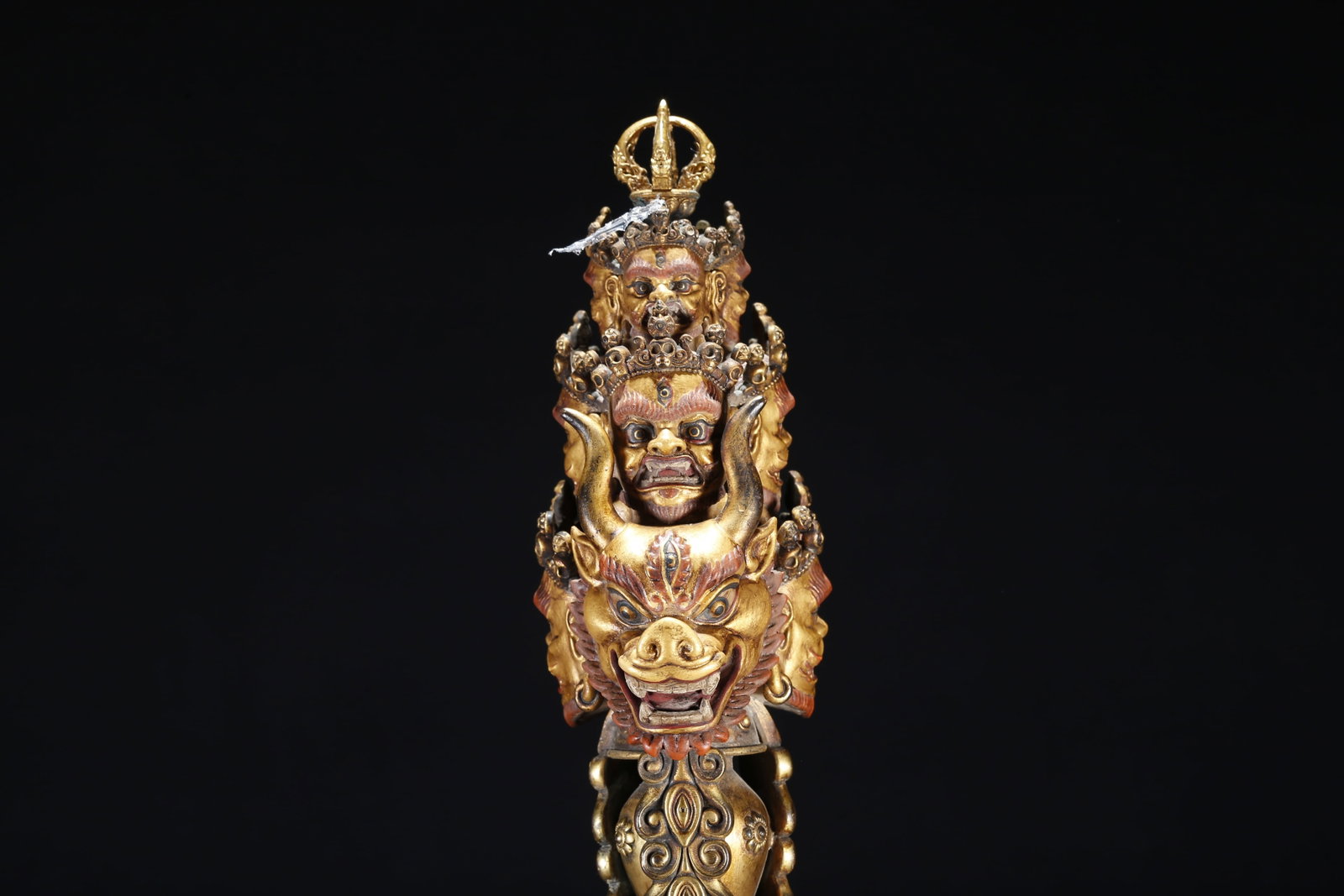 A GILT BRONZE RITUAL IMPLEMENT - 2