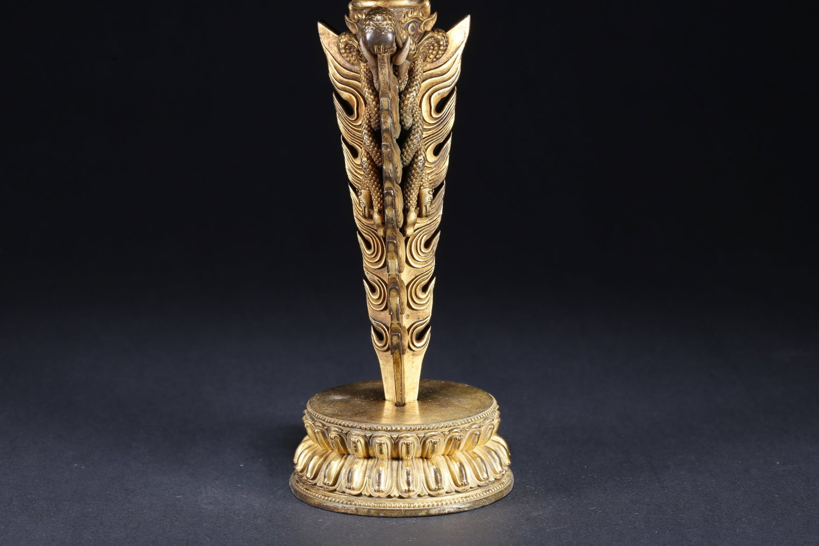 A GILT BRONZE RITUAL IMPLEMENT - 3