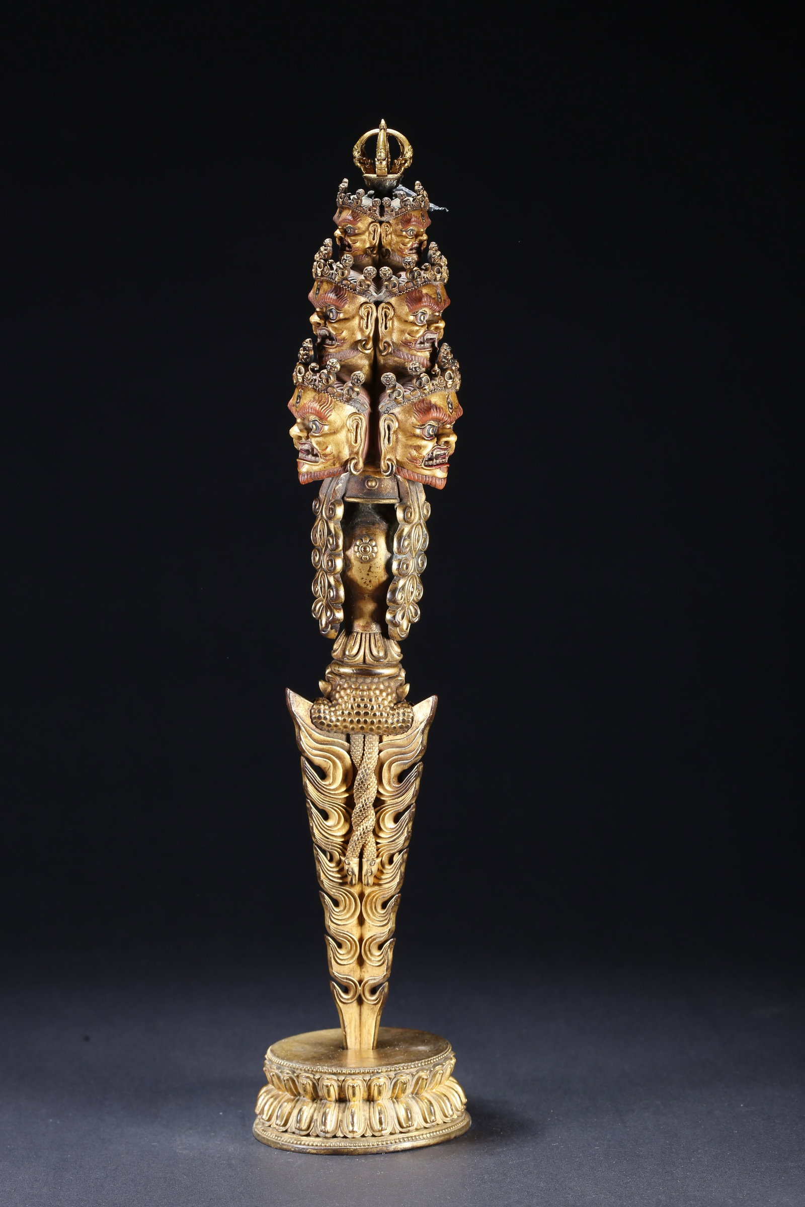 A GILT BRONZE RITUAL IMPLEMENT - 5