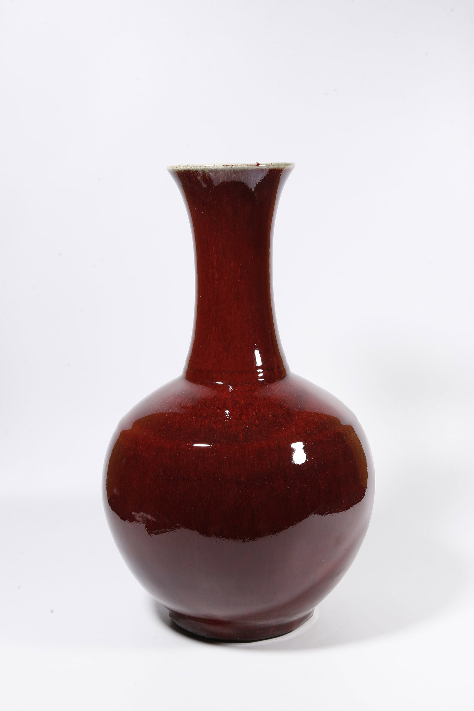 A FLAMBÉ GLAZE APPRECIATION VASE: Flambé Glaze Appreciation Vase