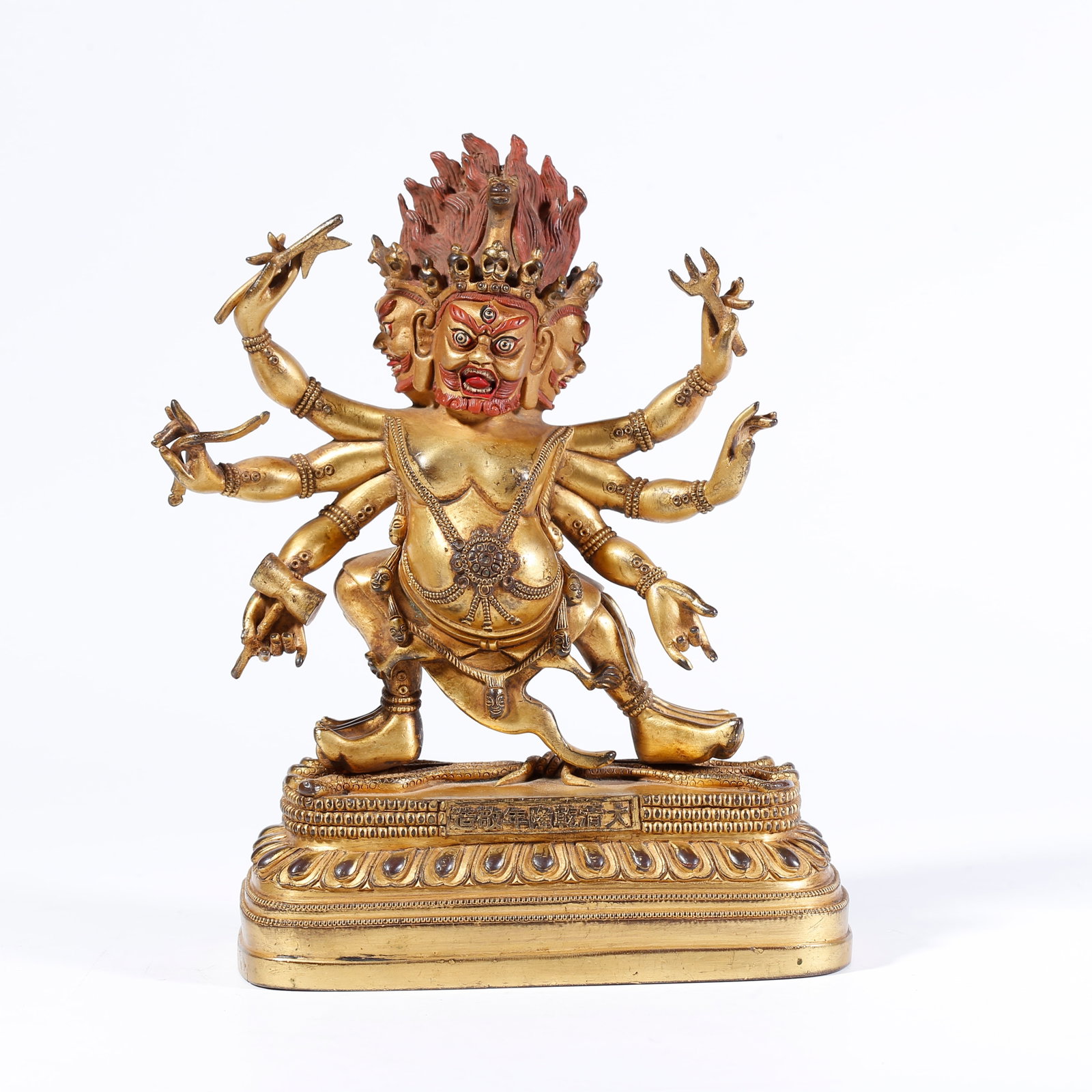 A GILT-BRONZE HAYAGRIVA FIGURE: Gilt-Bronze Hayagriva Figure
