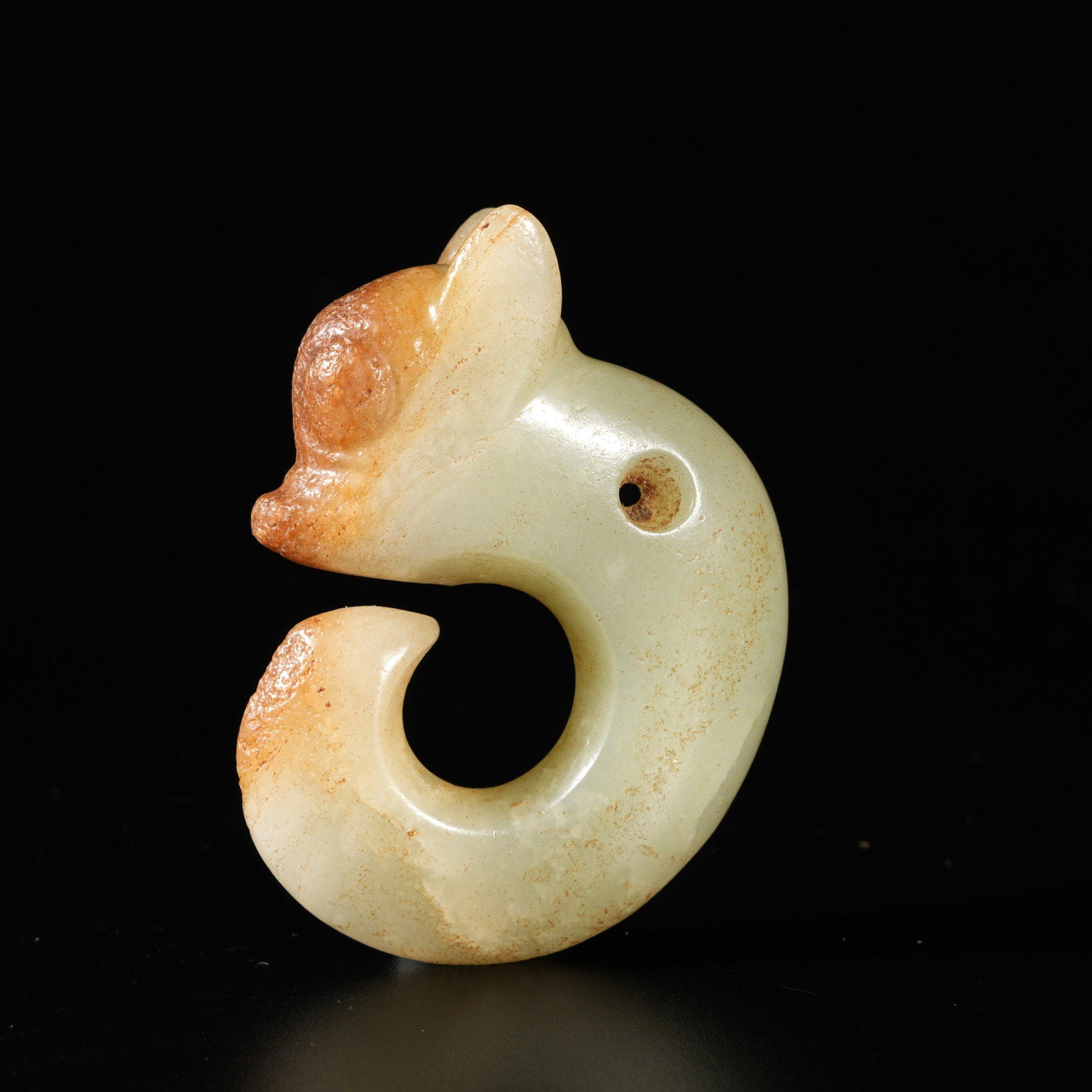 A ARCHAIC JADE CARVED PIG-DRAGON (1 of 9)